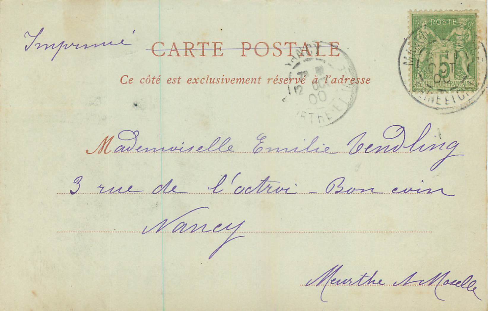 CPA Chateau de Chantilly L'Entree Principale & La Chapelle (carte 1900) — Rückseite