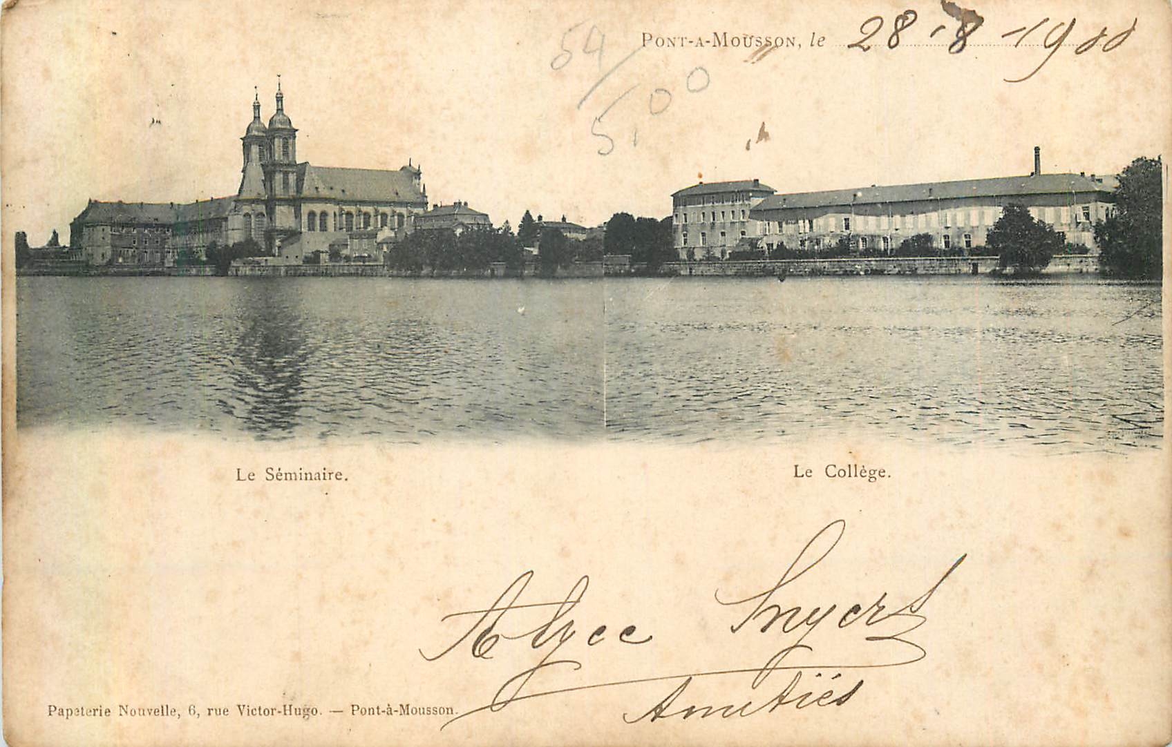 CPA Mont a Mousson Le Seminaire Le College (carte 1900)
