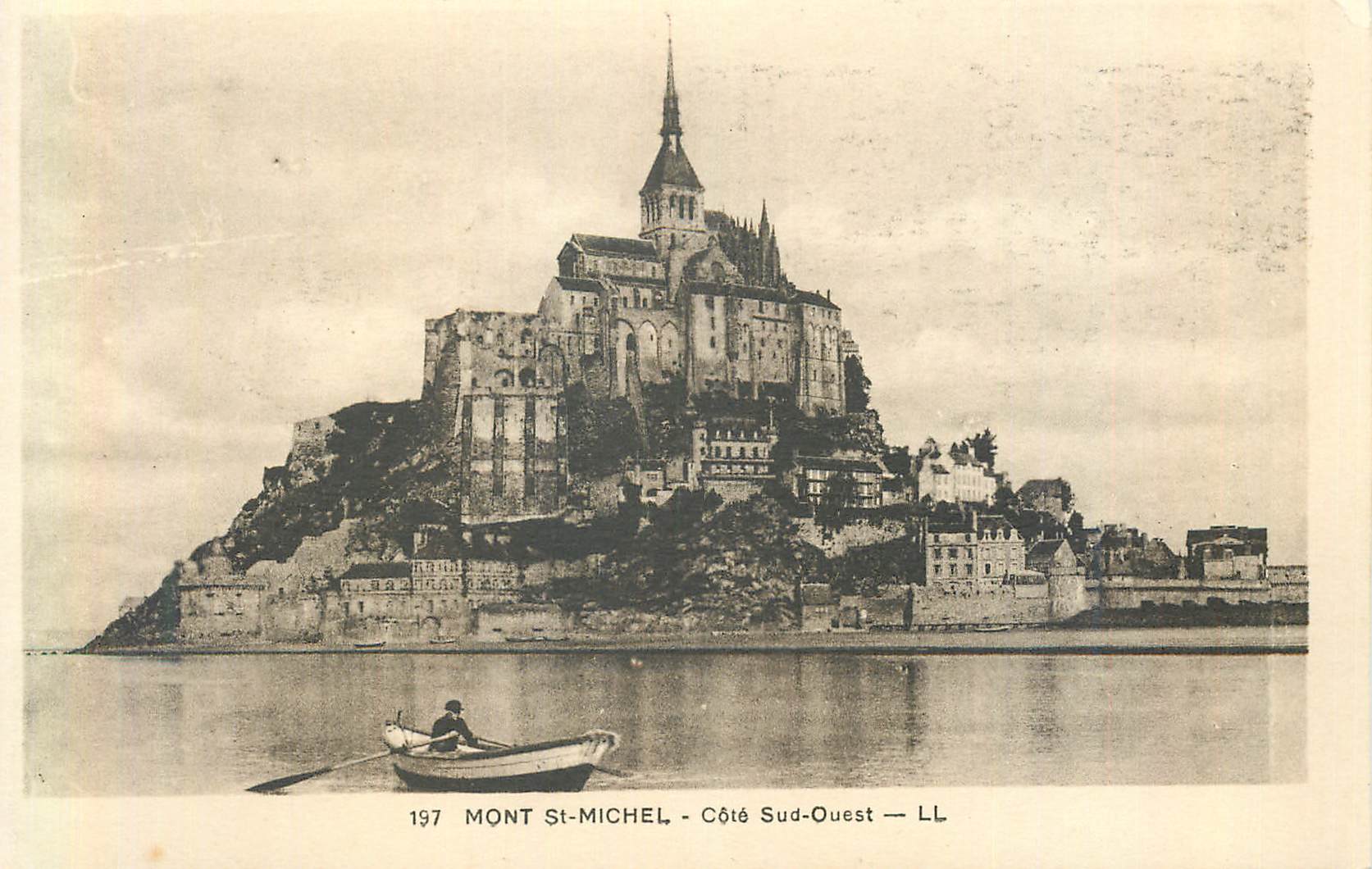 CPA Mont Saint Michel Cote sur Ouest Bateau