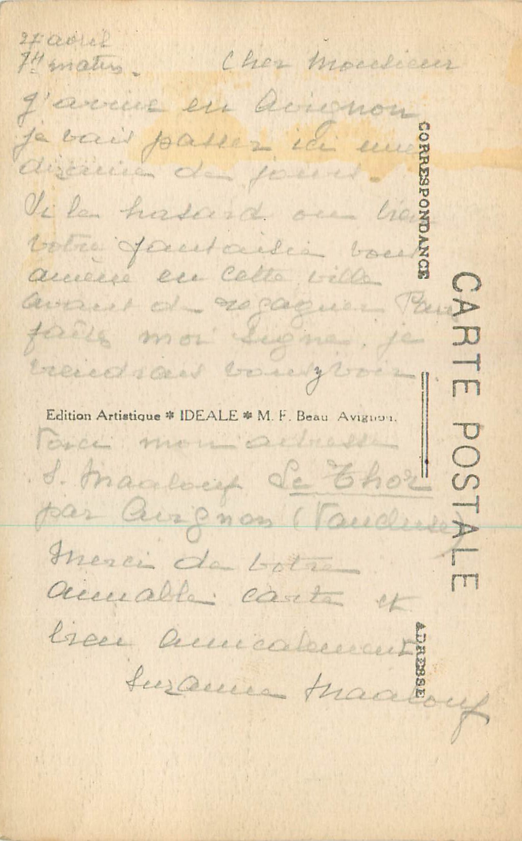 CPA Francesco Petrarque Celebre Poete Italien ne a Arezzo en 1304 — Rückseite