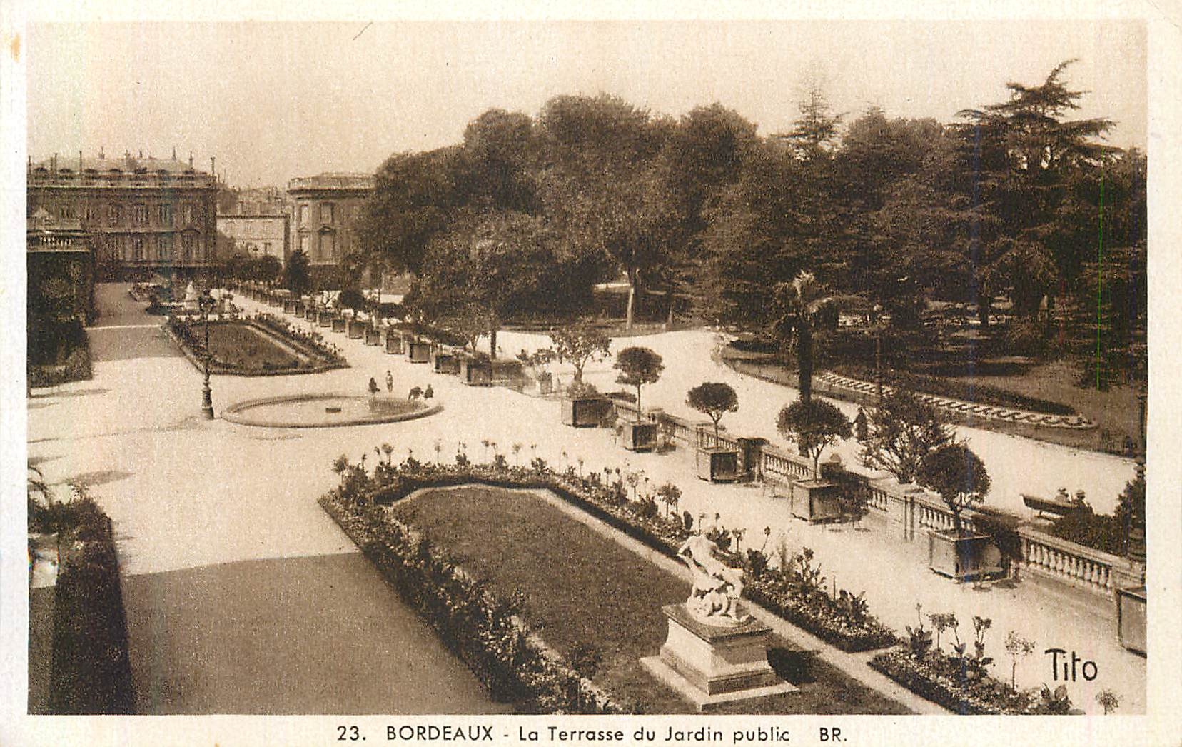 CPA Bordeaux La Terrasse du Jardin Public