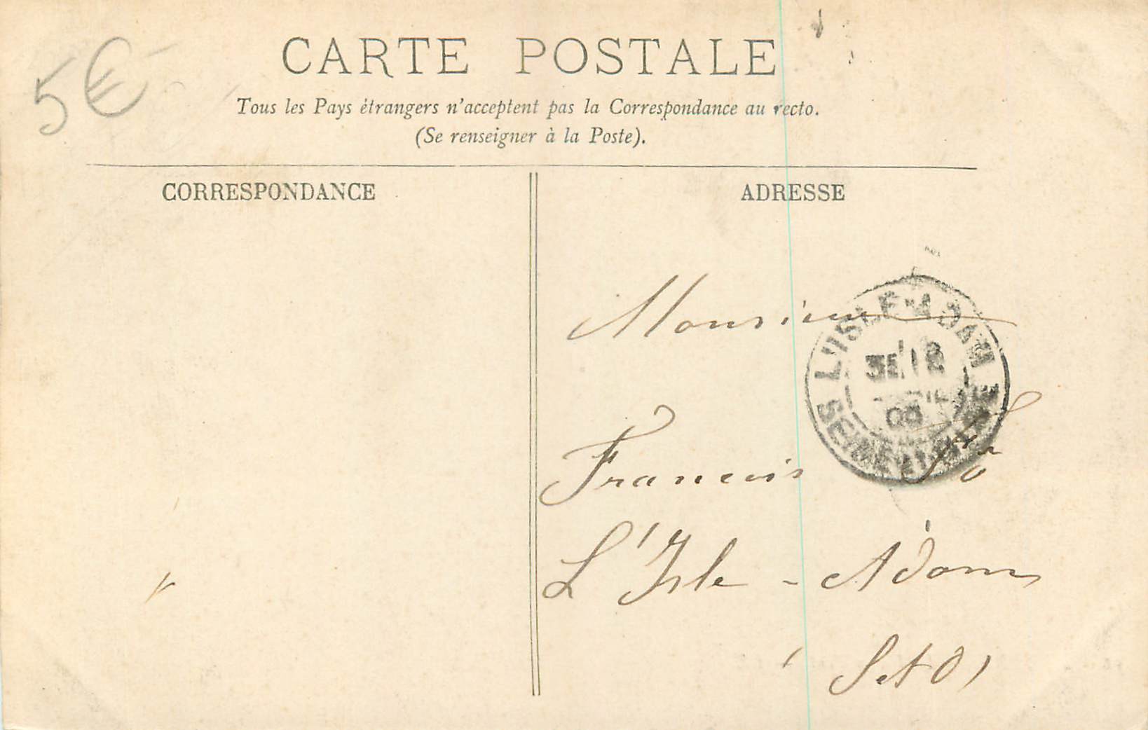 CPA Amiens Le Vieux Port — Back