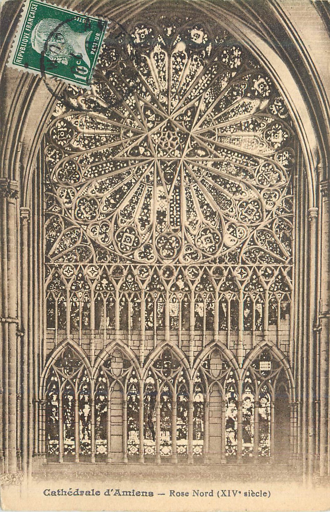 CPA Cathedrale d'Amiens Rose Nord (XIVe Siecle)