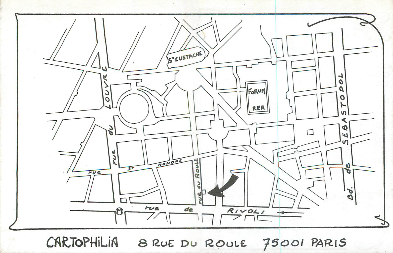 CPM Cartophilie Paris Documents Anciens Numistatique Philiatelie Rue du Roule Paris — Rückseite