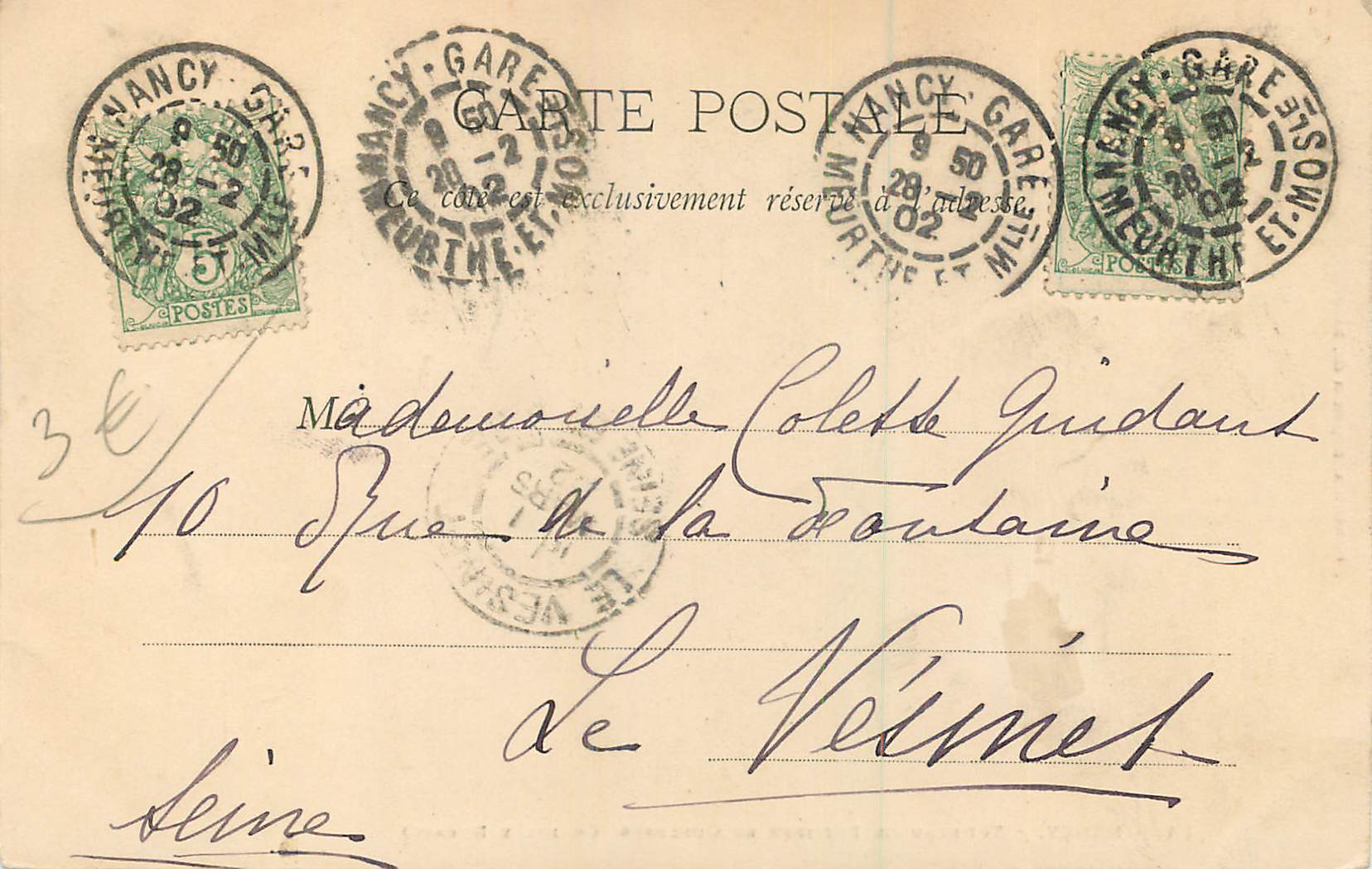 CPA Nancy Tombeau de Philippe de Gueldres (Chapelle Ducale) (carte 1900) — Rückseite