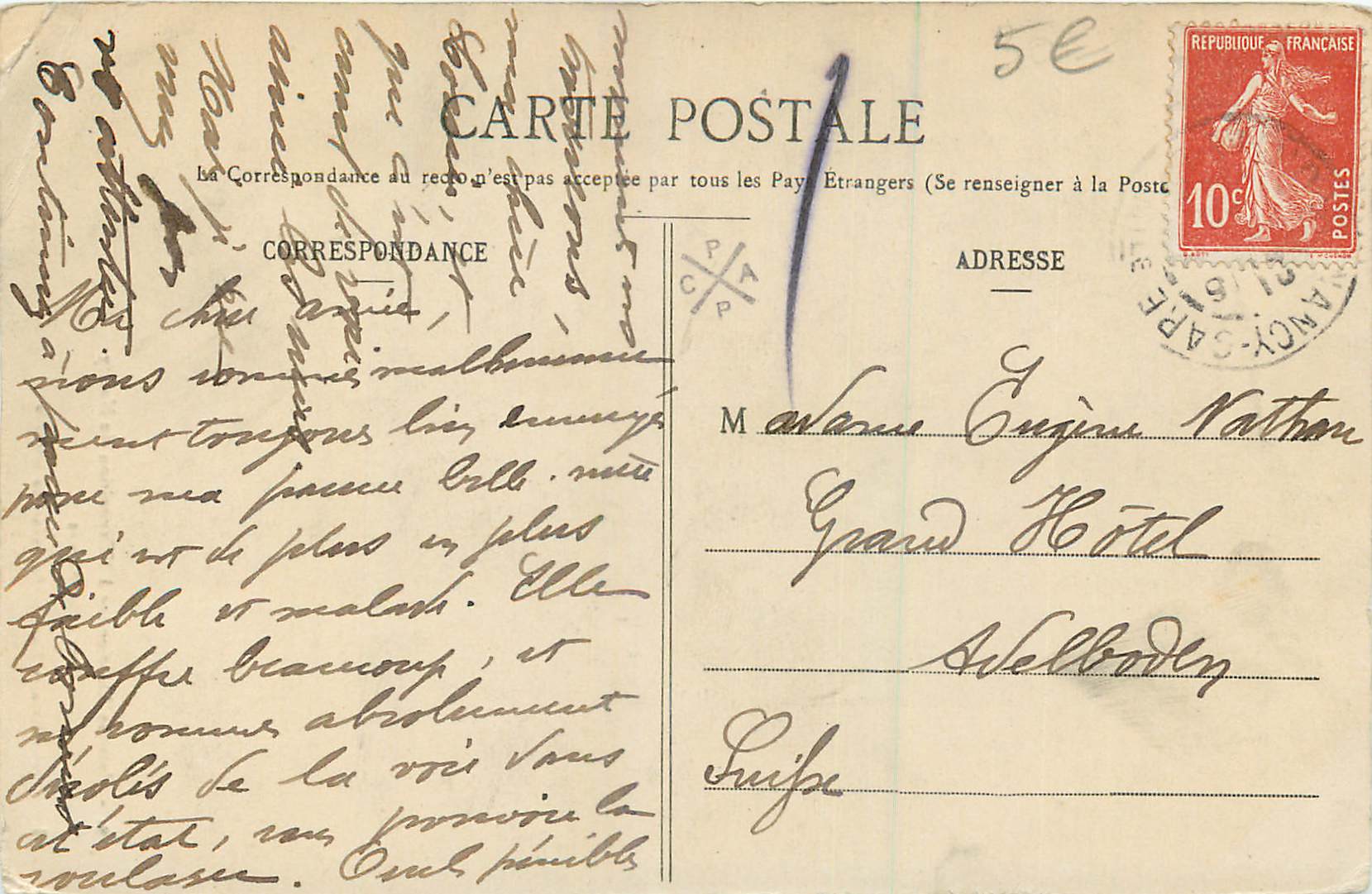 CPA Maison Alsaciennes a L'Exposition de Nancy Les Deux Sœur Folklore — Rückseite