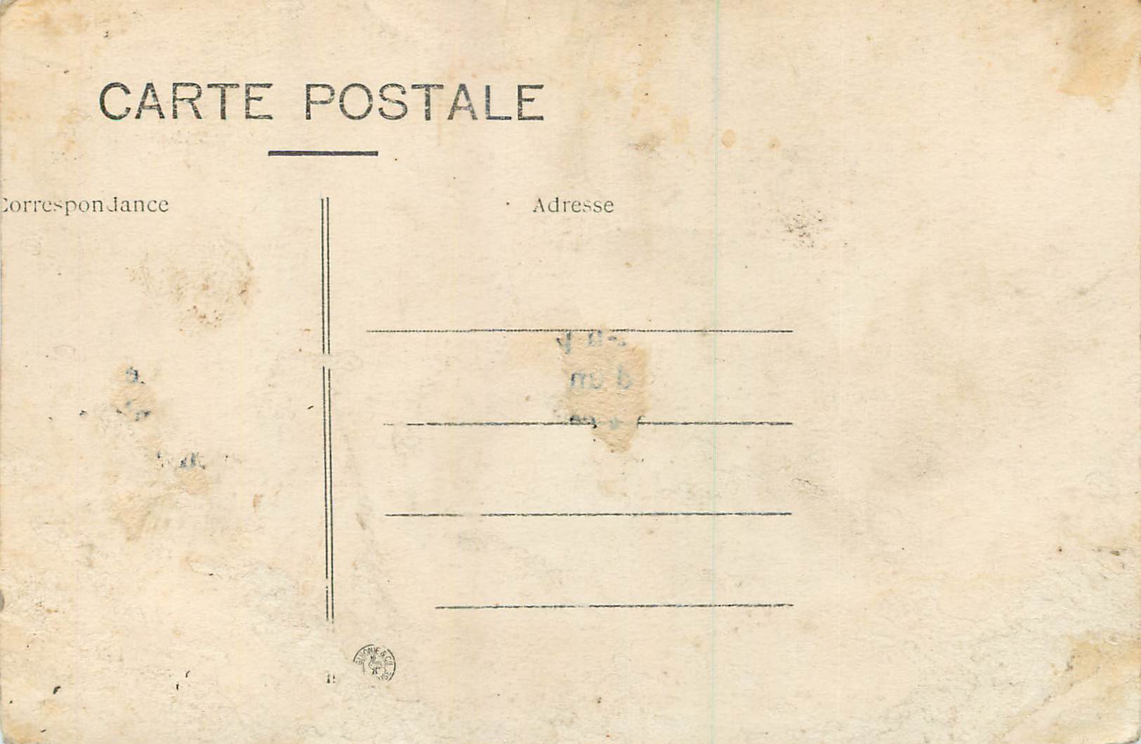 CPA Marime de Guerre Justice Cuirasse de Ier Rang Bateau — Verso