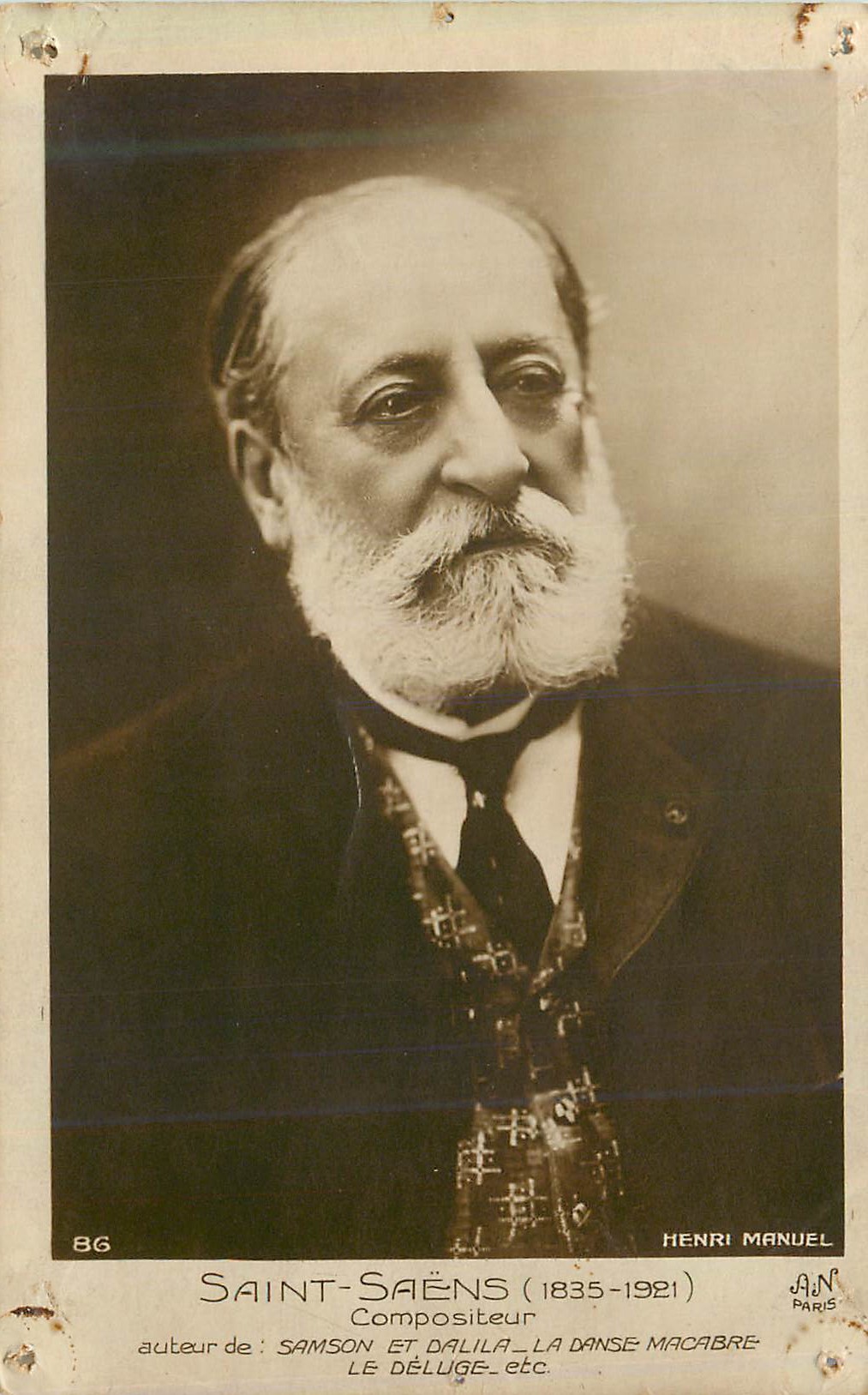 CPA Saint Saens (1835 1921) Compositeur Acteur de Samson et Dalila La Dense Macabre
