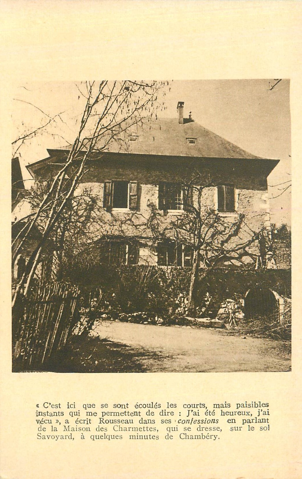 CPA Chambery Masion des Charmettes Jean Jacques Rousseau