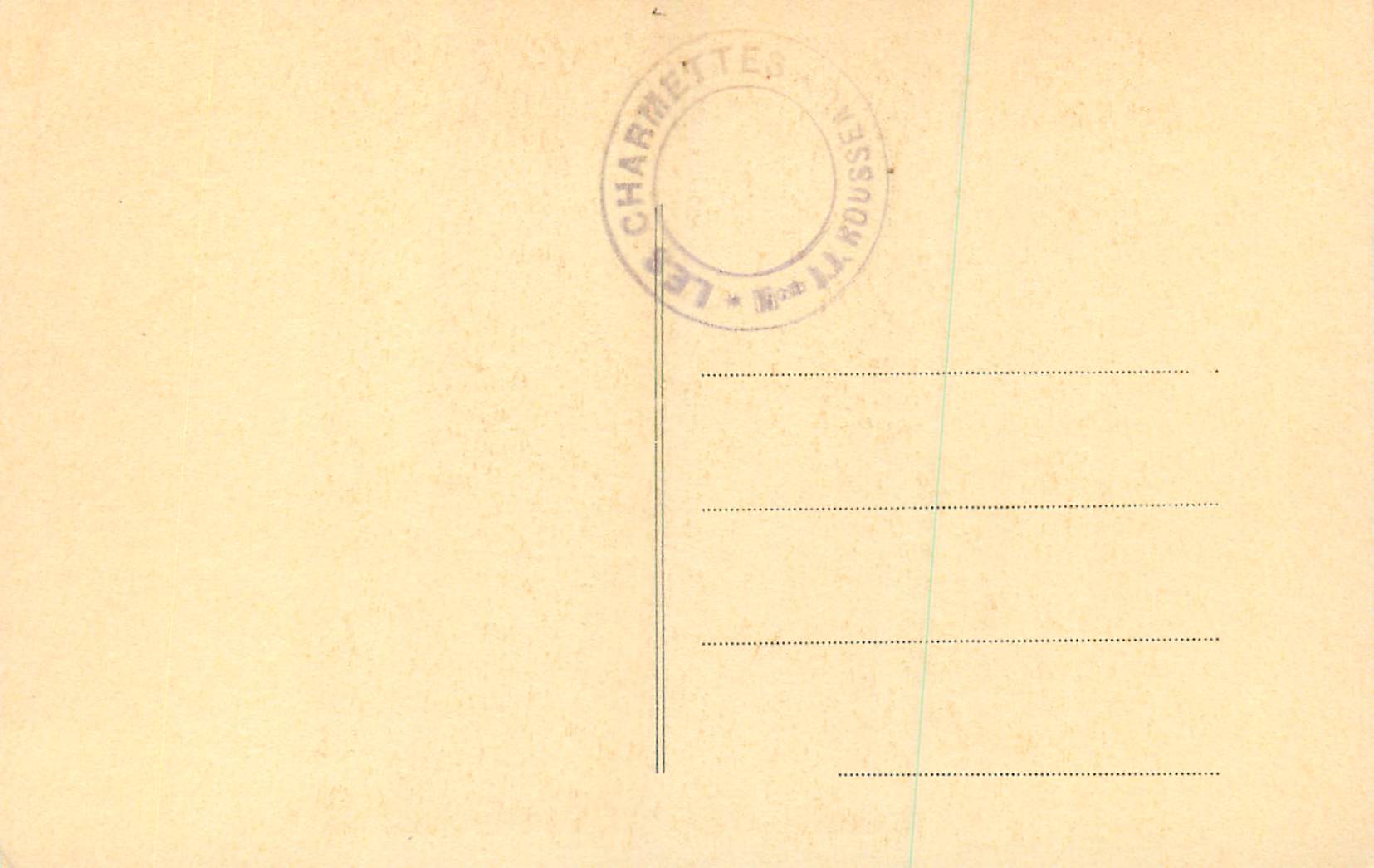 CPA Chambery Masion des Charmettes Jean Jacques Rousseau — Rückseite