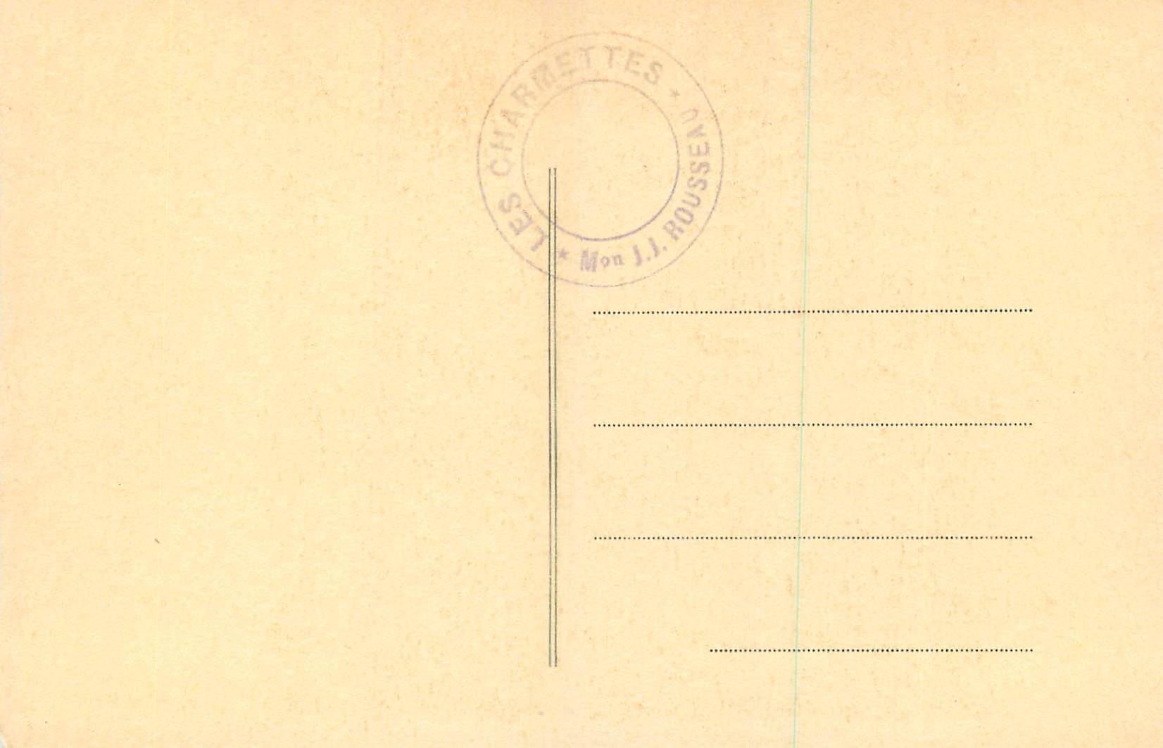 CPA Chambery Masion des Charmettes Jean Jacques Rousseau — Back