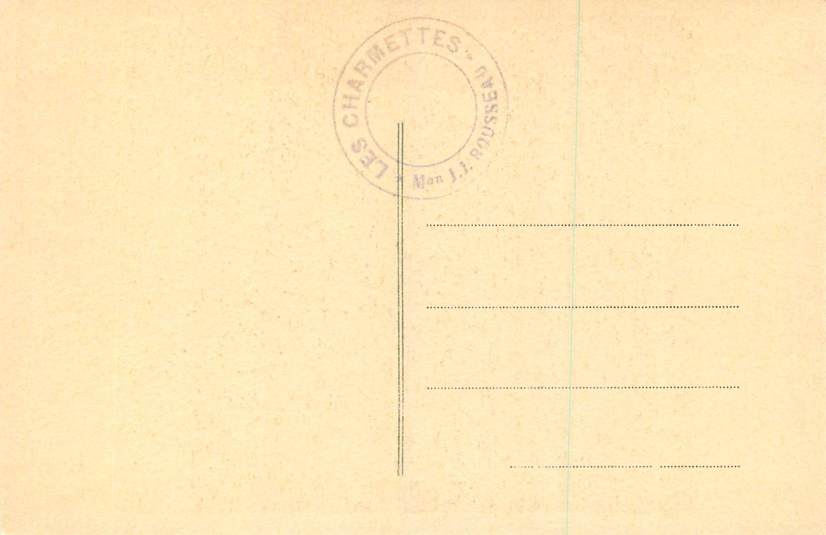 CPA Chambery Masion des Charmettes Jean Jacques Rousseau Salon — Rückseite