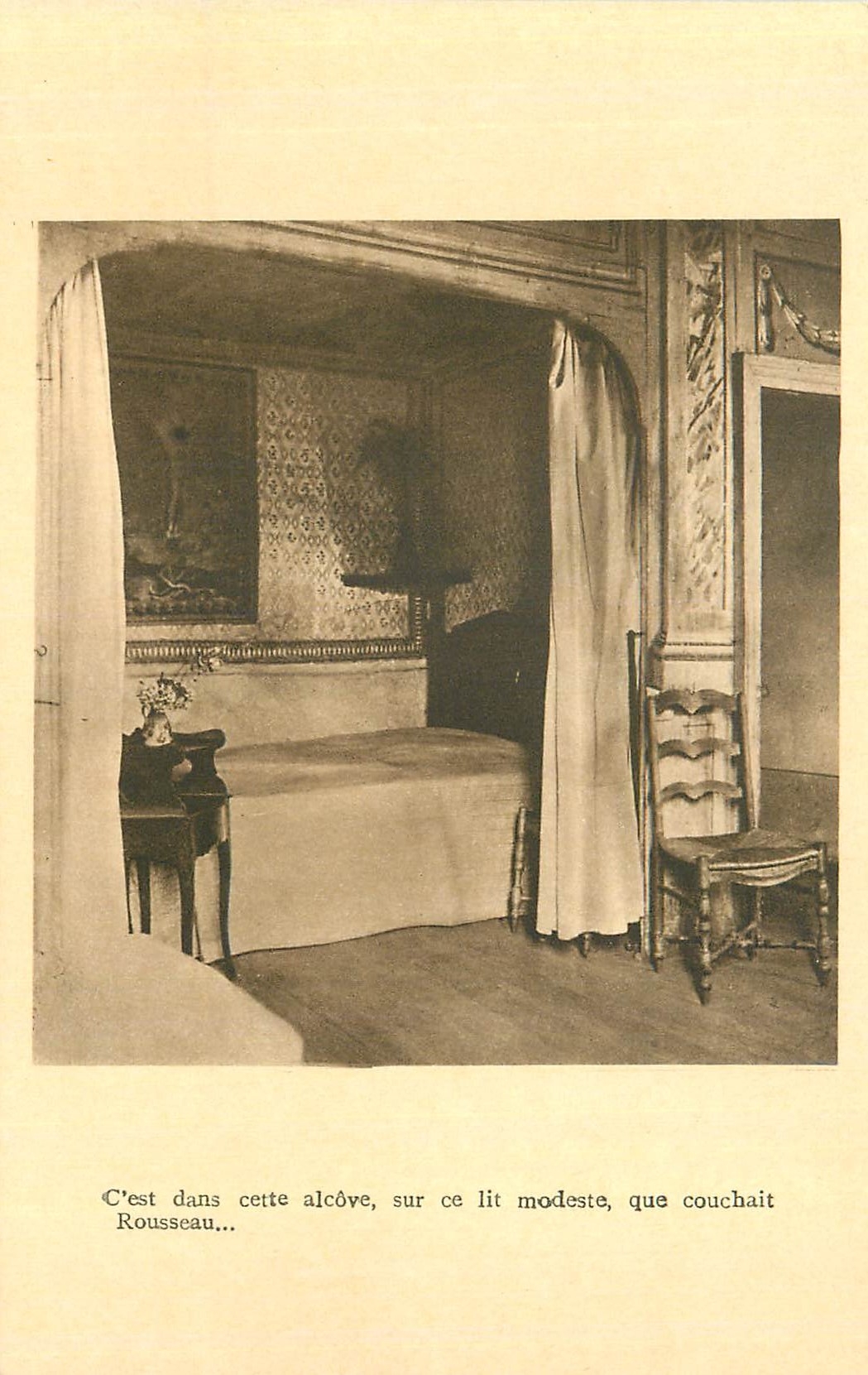 CPA Chambery Masion des Charmettes Jean Jacques Rousseau Alcove