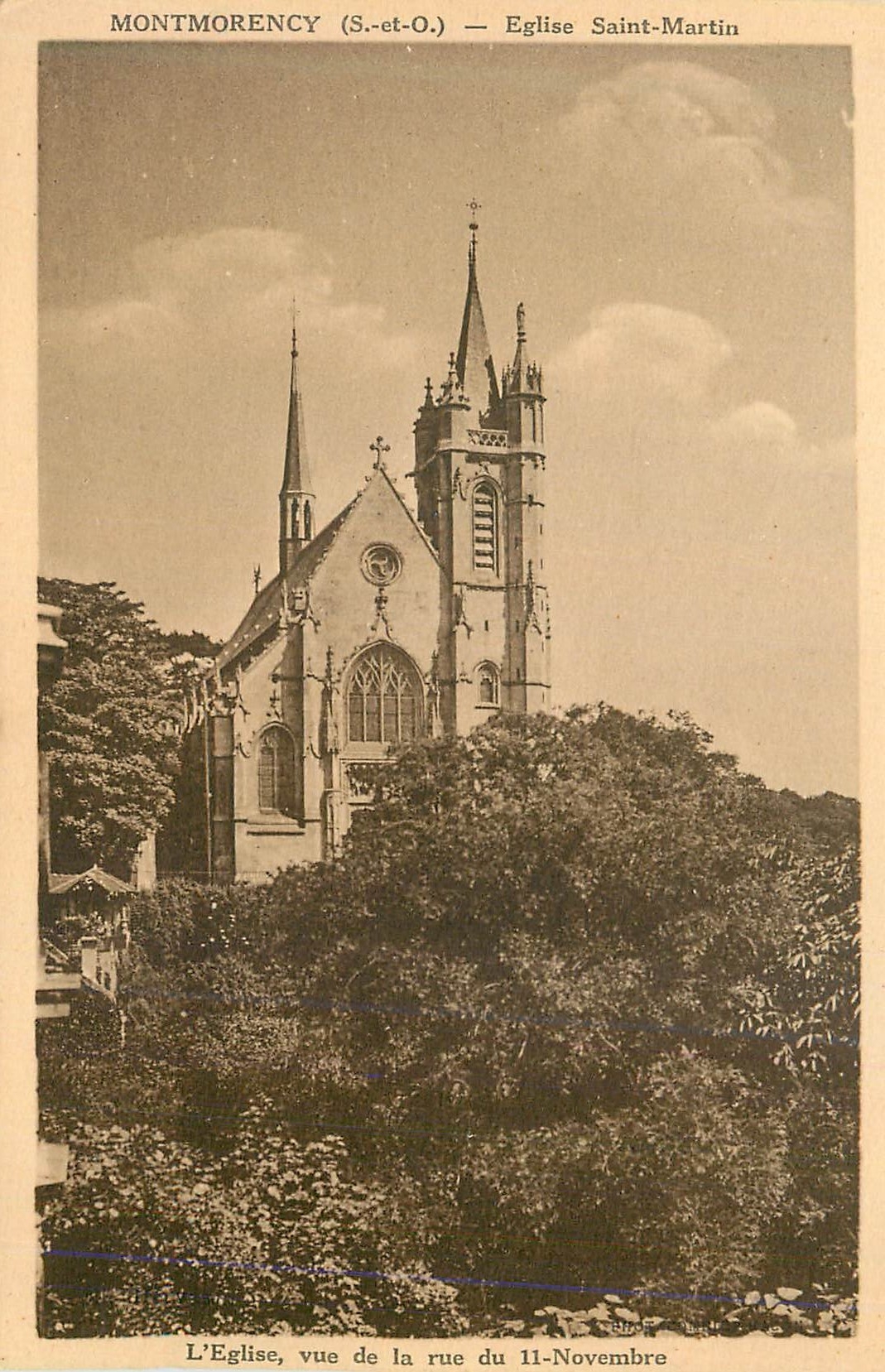 Montmorency (S.-et-O.) — Église Saint-Martin — vue de la rue du 11-Novembre