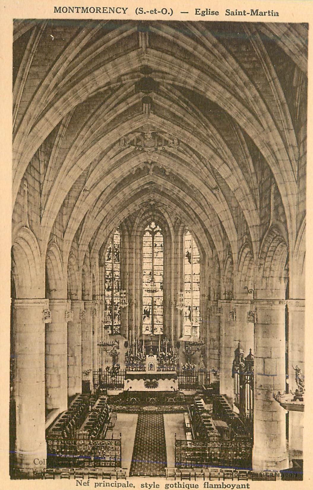 Montmorency (S.-et-O.) — Kirche Saint-Martin — Hauptnave, Flamboyantgotischer Stil