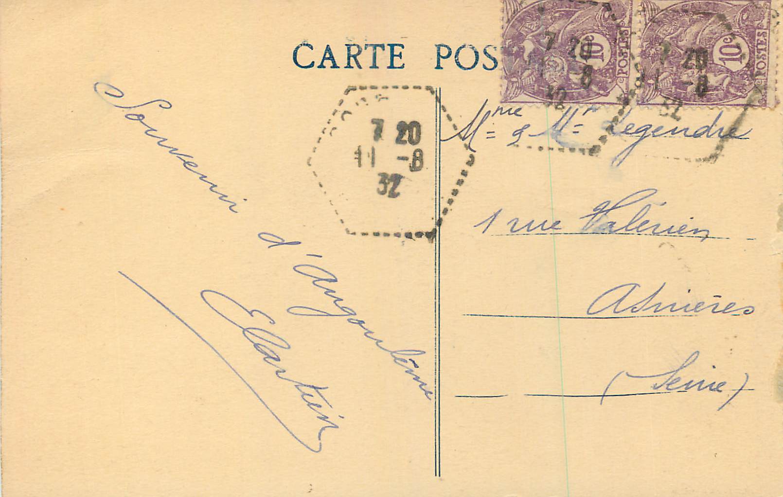 Environ d'Angoulême — Château de La Rochefoucauld (Renaissance) — Le Pont sur la Tardoire — Phot. Combier-Racon — Verso