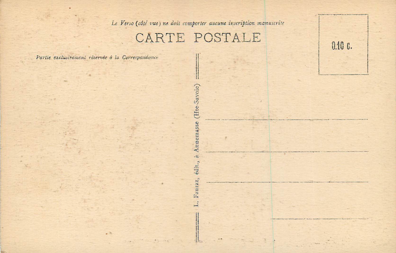 CPA Annecy (Hte Savoie) Le Port et le Château Bateau — Rückseite