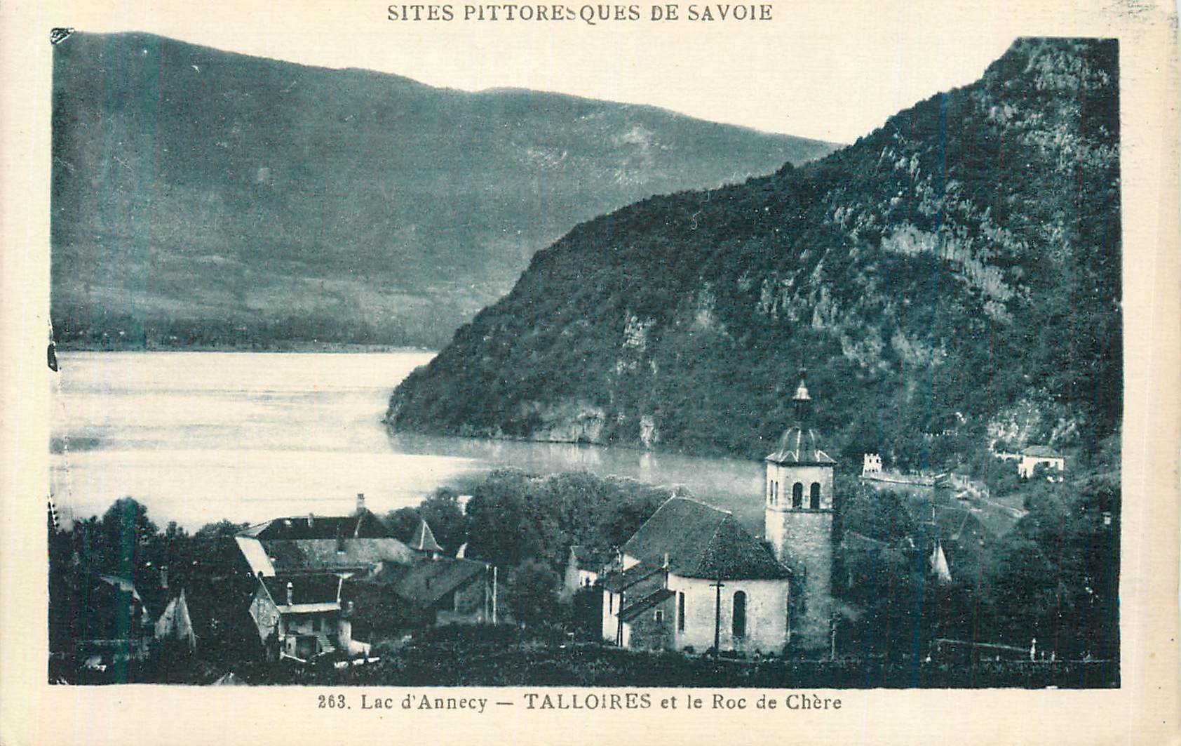 CPA Lac D'Annecy Talloires et le Roc de Chere Sites Pittoresques de Savoie
