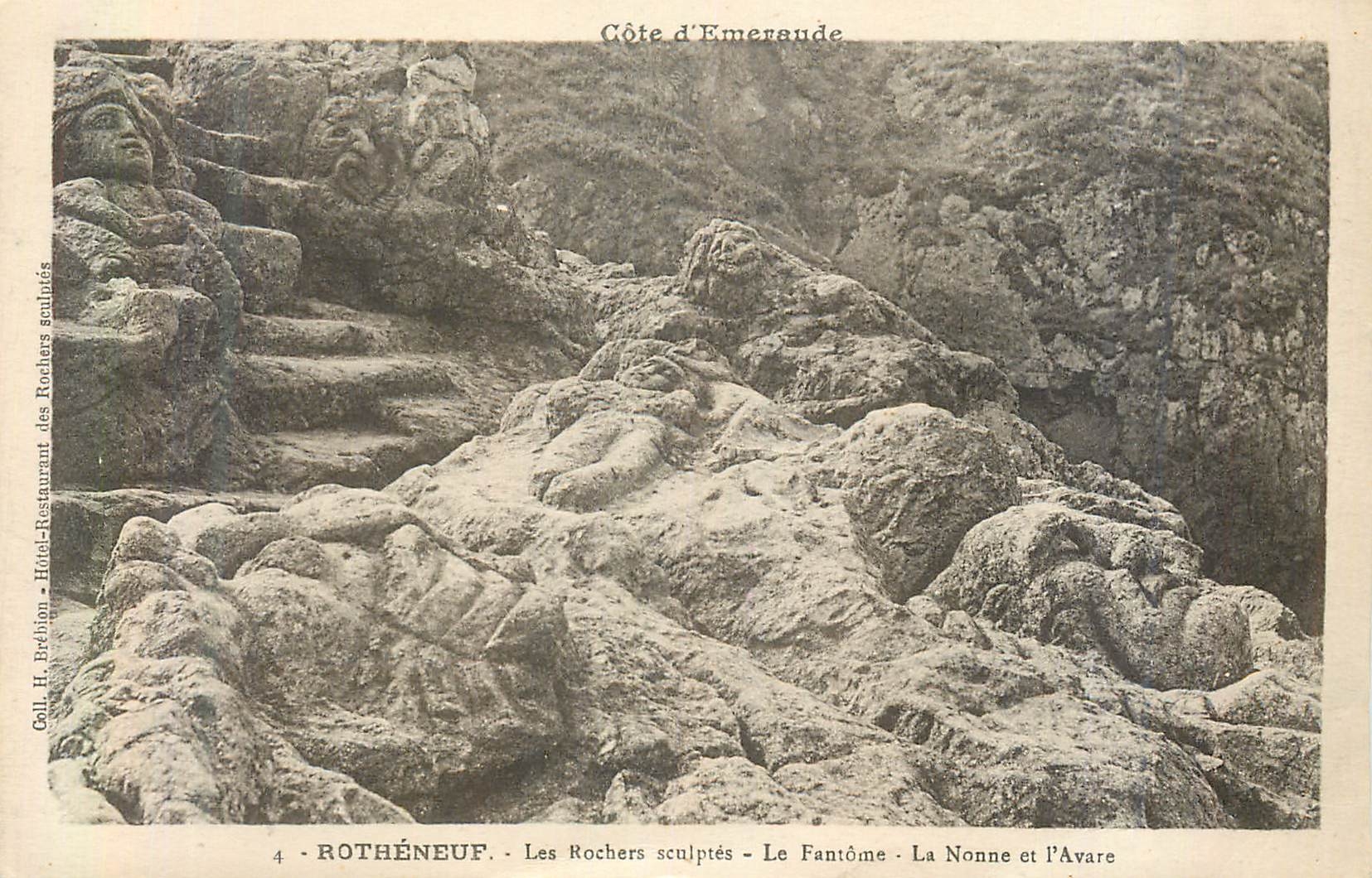 Côte d'Emeraude - Les Rochers sculptés - Le Fantôme, La Nonne et l'Avare - Goll H. Rothéneuf
