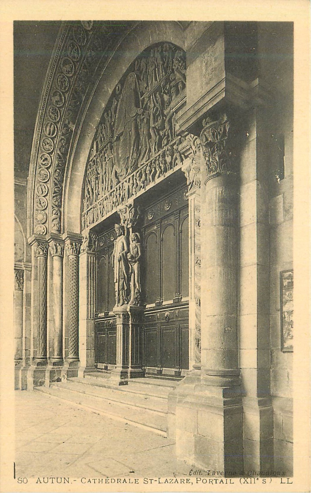 Autun - Cathédrale St-Lazare, Portail (XIIe s) — Edit. Taverne & Chevalloux