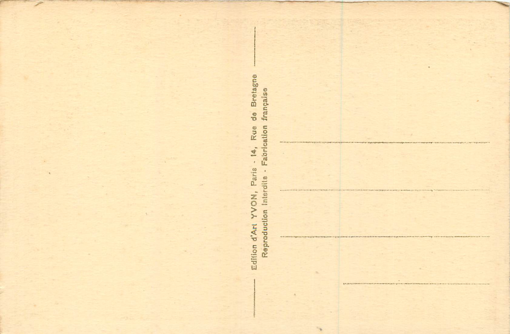 Paray - La première résidence de la Visitation, puis des P.P. Jésuites - Aujourd'hui Hôtel de Beauménil — Édition YVON — Verso
