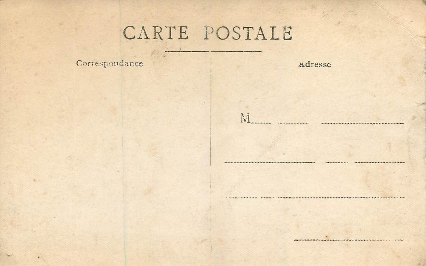 CARTE PHOTO Enfants — Rückseite