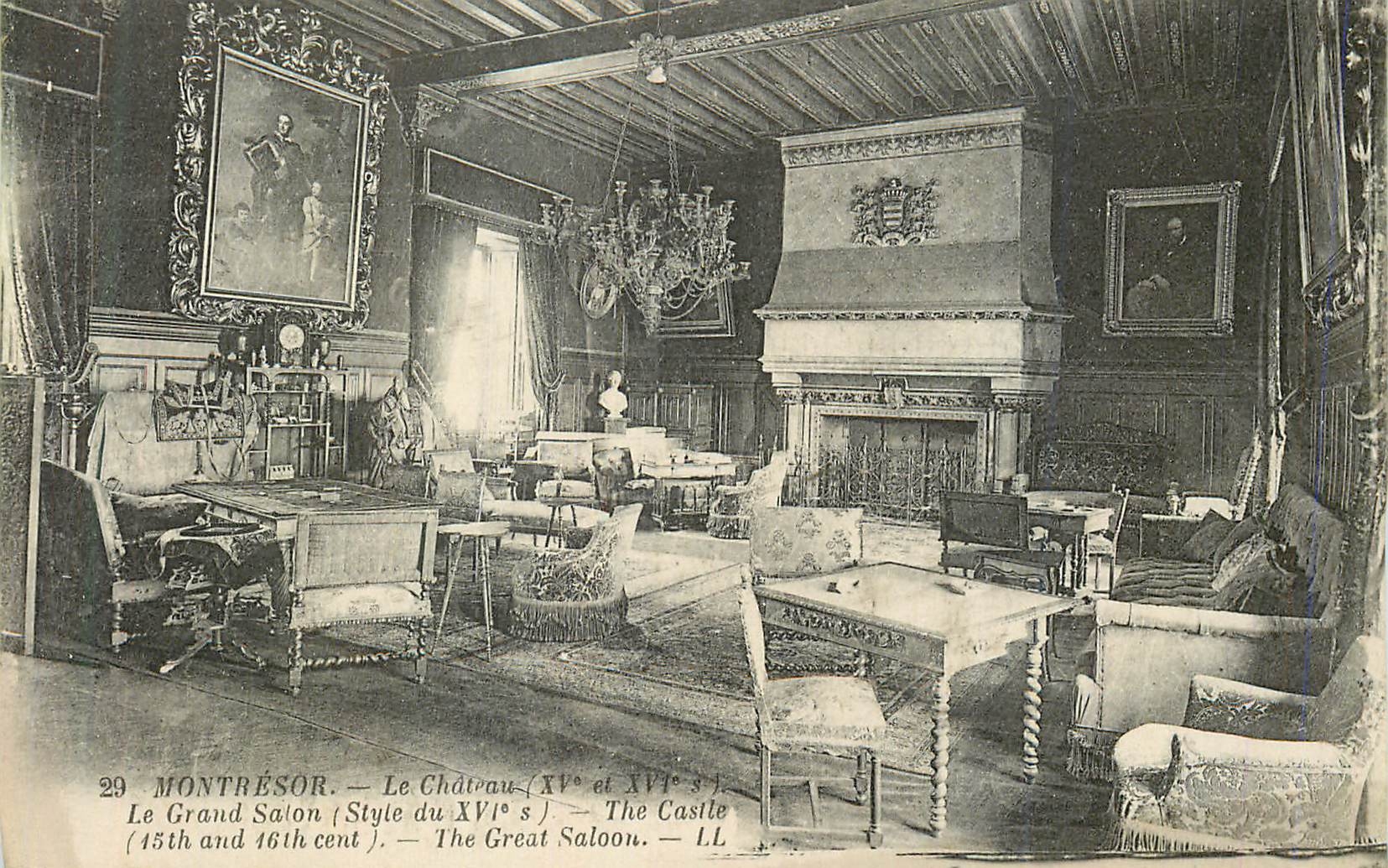 CPA Montresor Le Chateau (XVe et XVIe S) Le Grand Salon (Style du XVIe S)