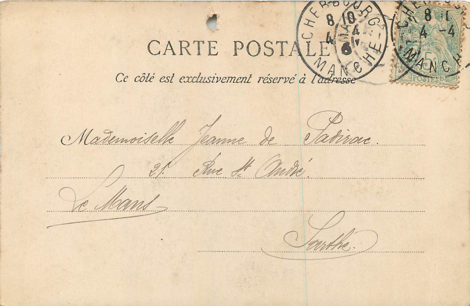 Cherbourg — Ansicht des Hafens — La C. H. A.°, Paris — Rückseite