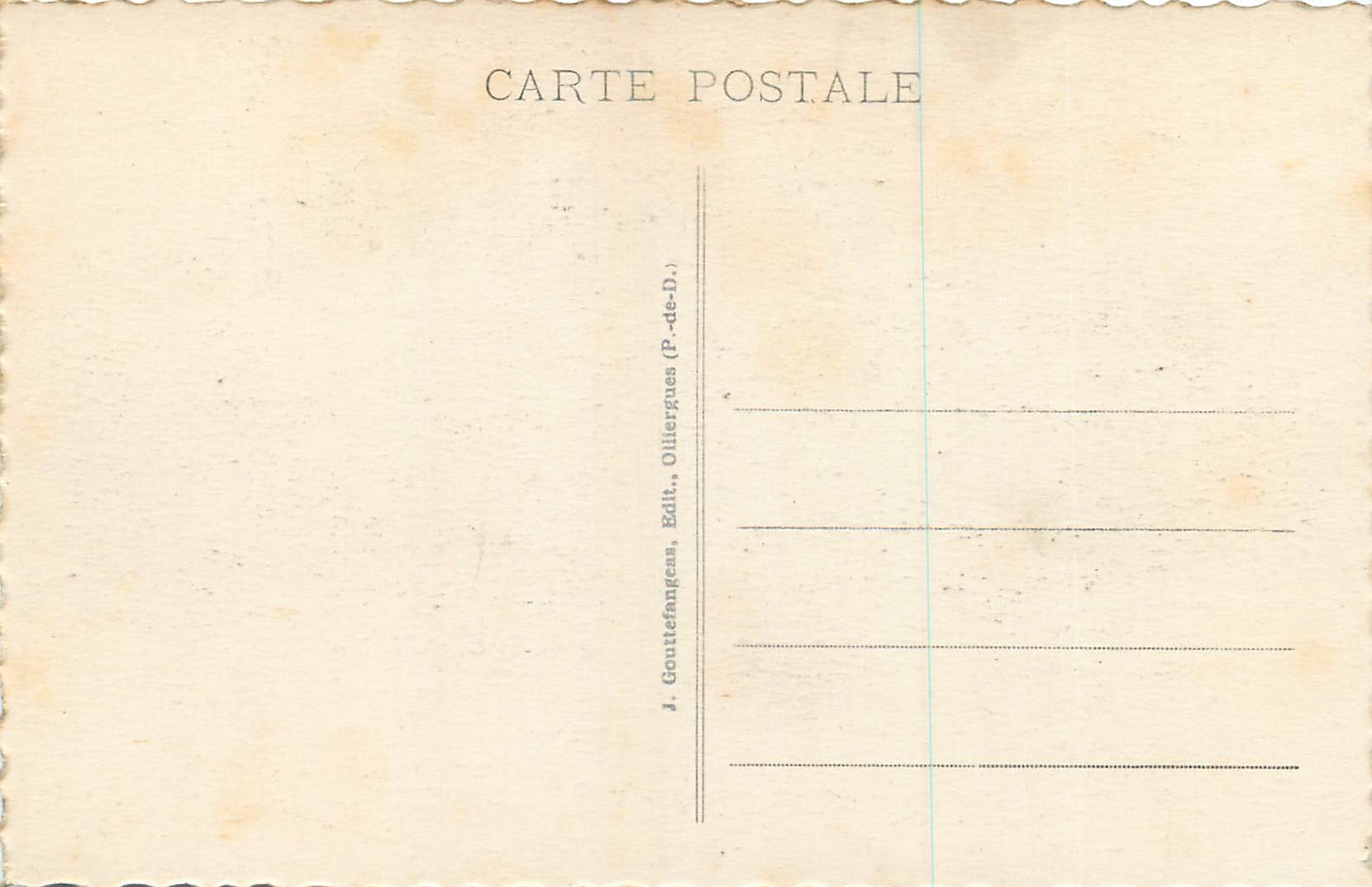 CPA Royat Vieille Eglise Fortifiee (XIIe Siecle) — Rückseite