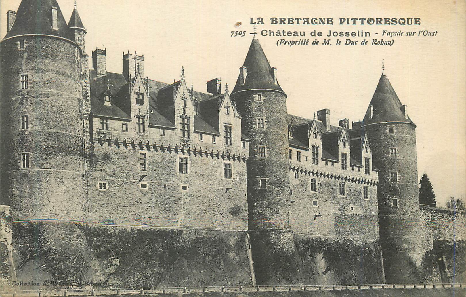 Château de Josselin — Façade sur l'Oust — Collection A. Briand