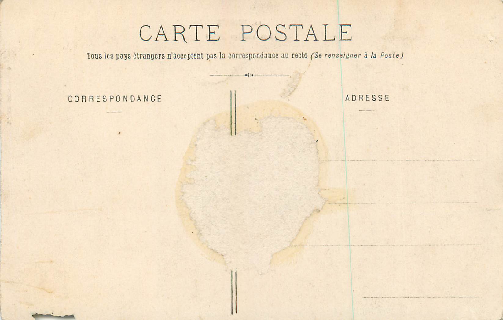 CPA Dieppe les Vieilles Tours — Rückseite