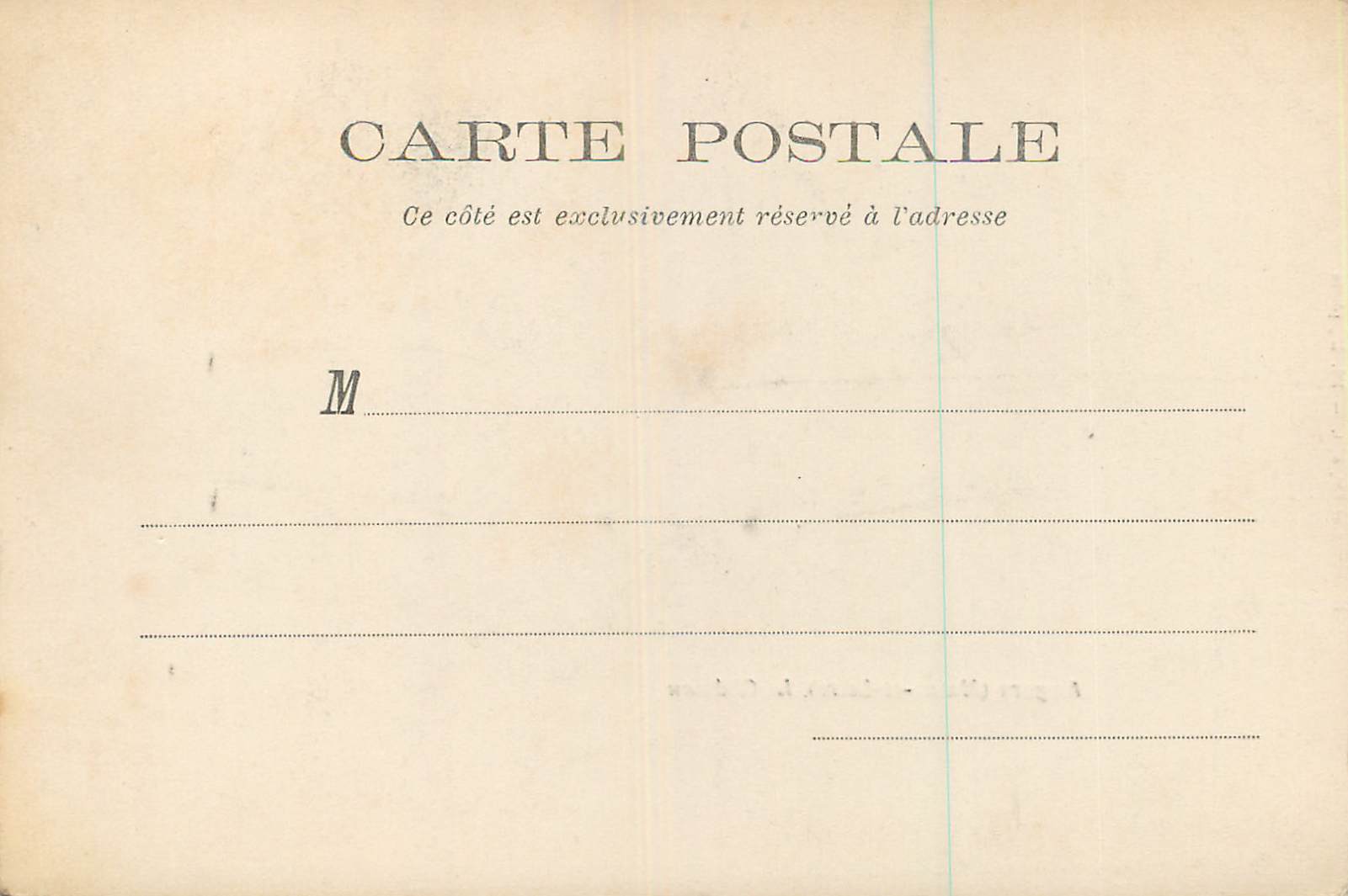 CPA Angers (Maine et Loire) Le Chateau — Rückseite
