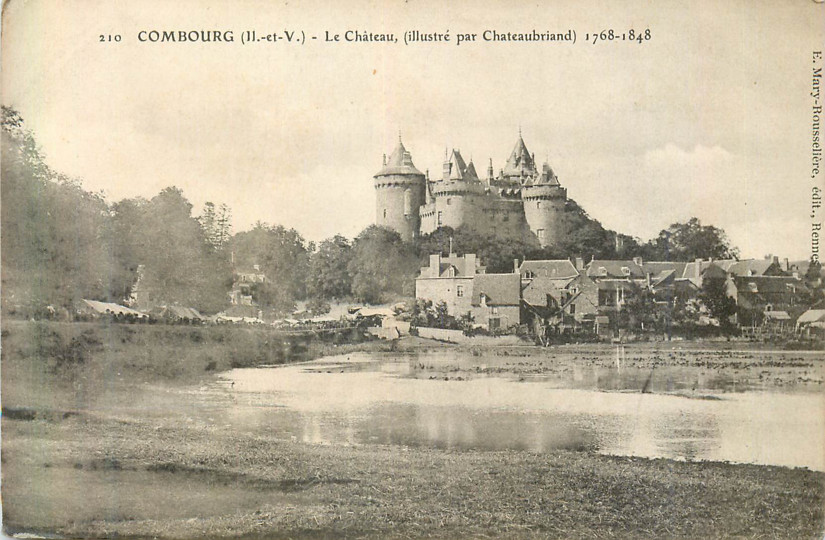 CPA Combourg (Il et V) Le Chateau (Illustre par Chateaubriand) 1768 1848