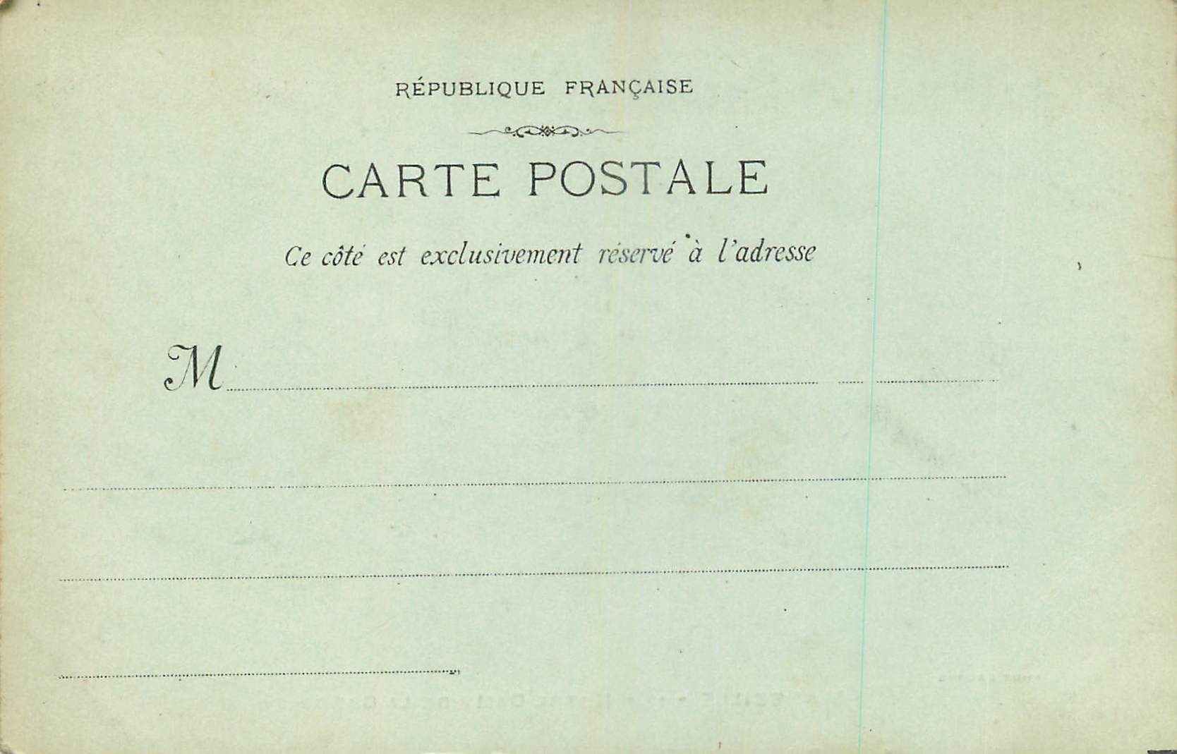 CPA Marseille Notre Dame de la Garde — Rückseite