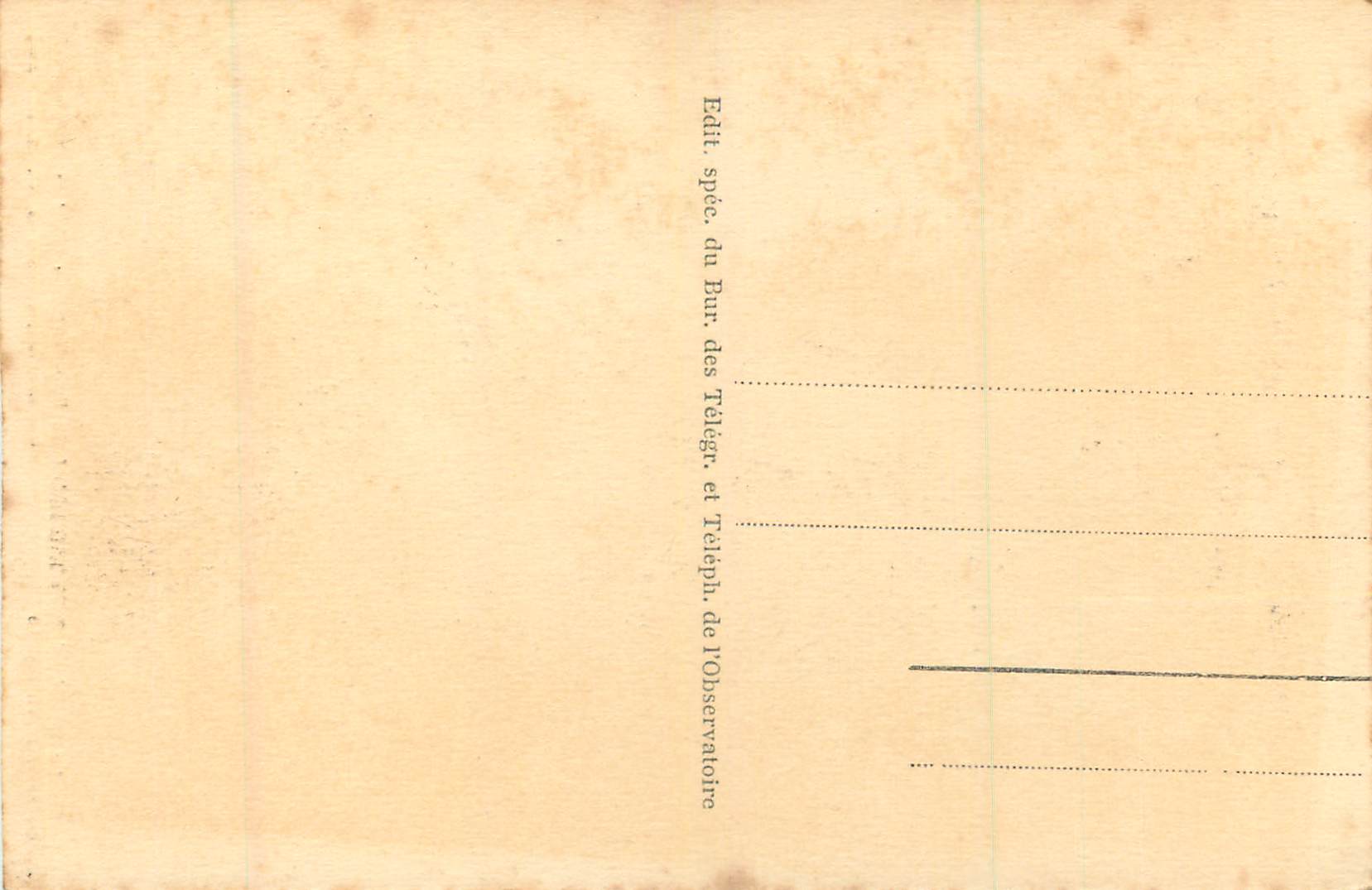 Le Chemin pittoresque du Puy-de-Dôme — au Rocher de l'Aigle — Cl. Plazanet, objectif S. O. M. Berthnot — Verso