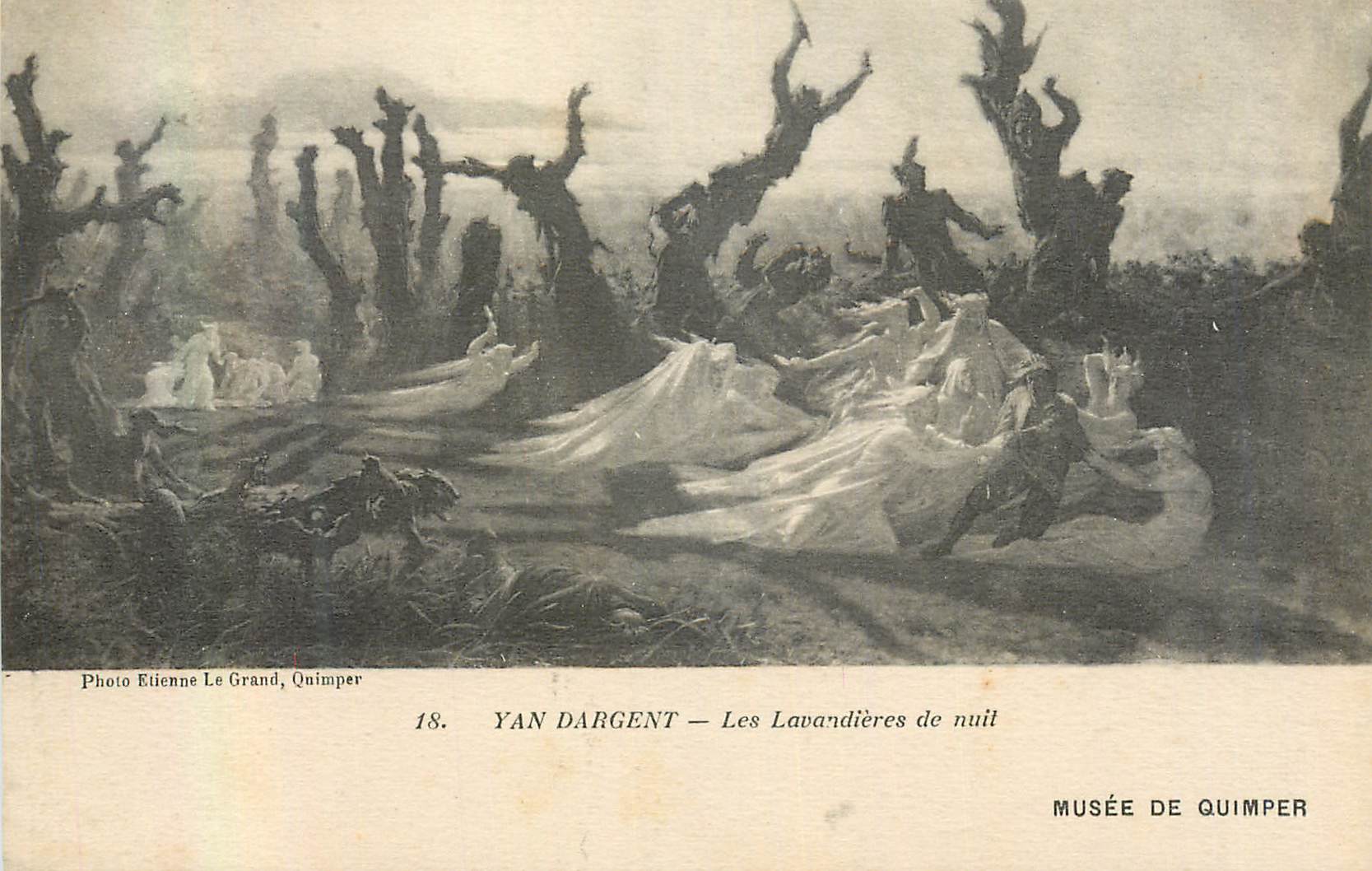 CPA Musee de Quimper Yan Dargent Les Lavandieres de Nuit 