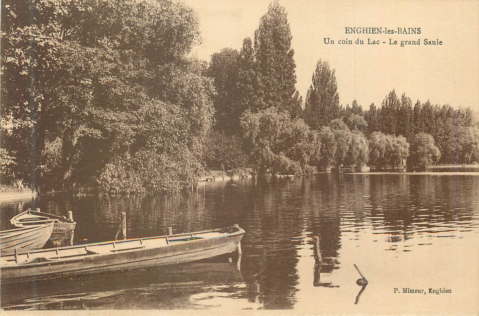Enghien-les-Bains — Un coin du Lac - Le grand Saule — P. Mimeur, Enghien