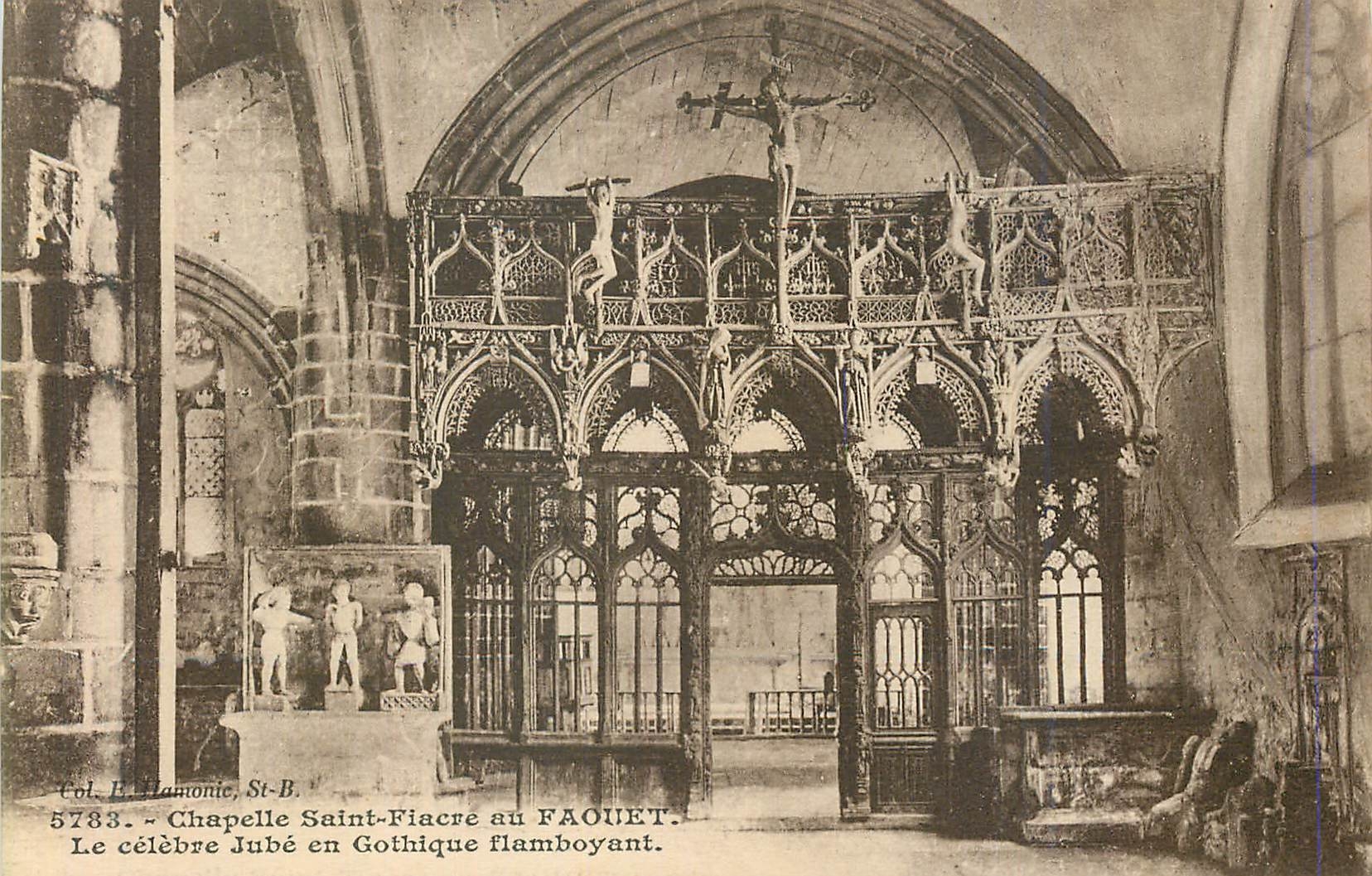 CPA Chapelle Saint Fiacre au Faouet le Celebre Jube en Gothique Flamboyant