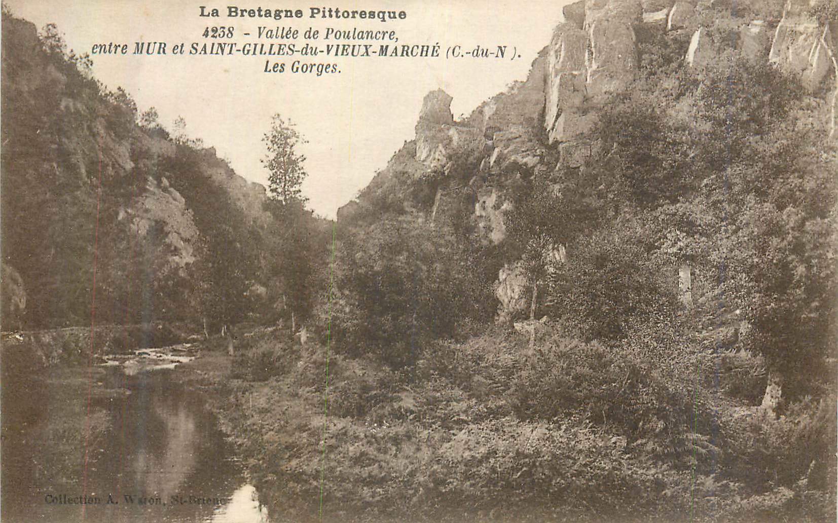 Les Gorges — Vallée de Poulancré — entre MUR et SAINT-GILLES-du- VIEUX-MARCHÉ (C.-du-N)