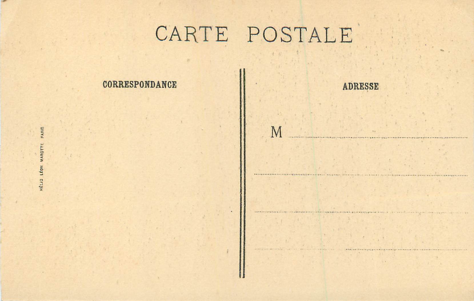 Abbaye de Chaalis — L'Avenue et les ruines — J.-E. Bulloz, Éditeur — Rückseite