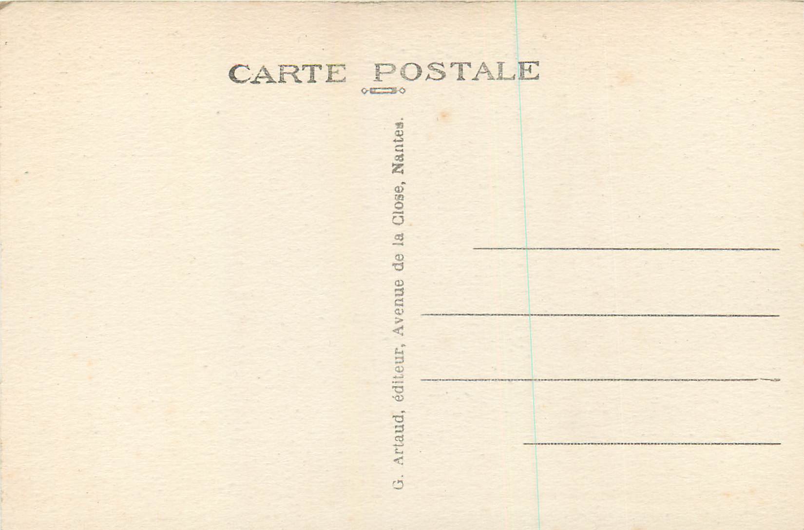 Saint-Jacut-de-la-Mer — Vue d'ensemble de la plage du Rougeret — G. Arlaud, Nantes — Verso