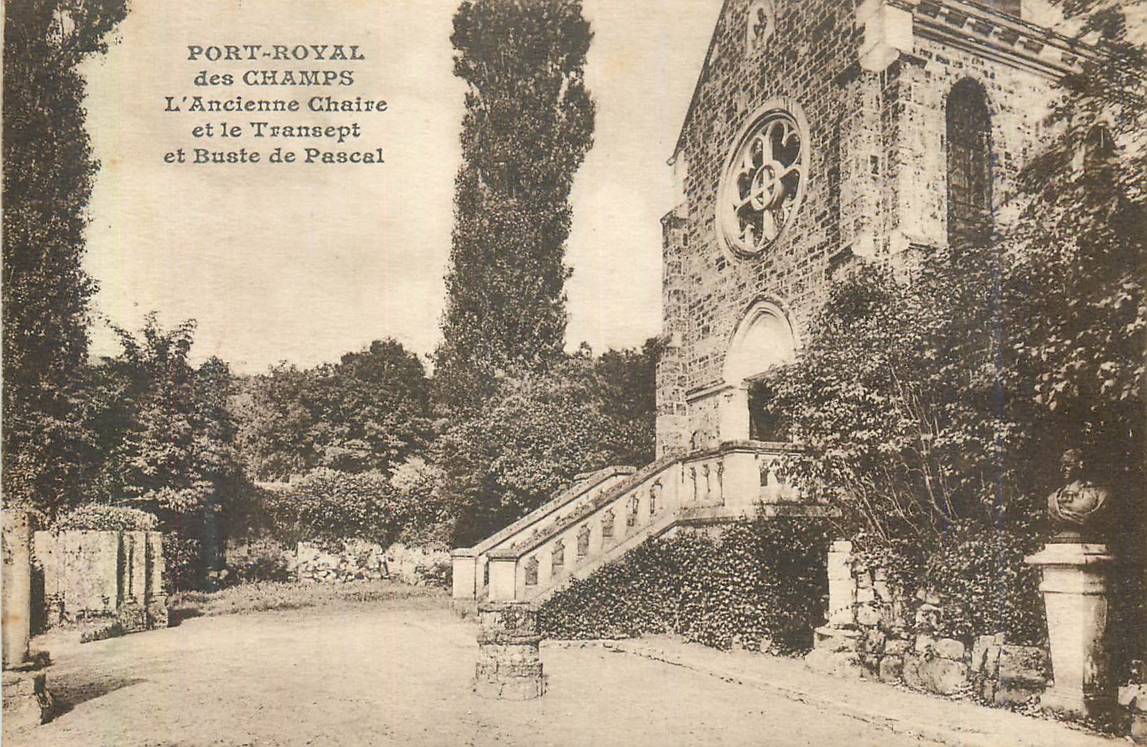 CPA Port Royal des Champs l'Ancienne Chaire et le Transept et Buste de Pascal