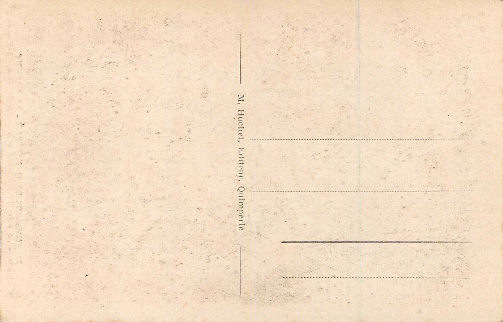 CPA Environs de Quimperle le Faouet Ste Barbe le Jube de St Fiacre — Rückseite