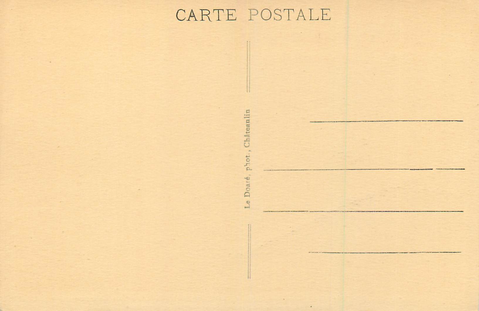 CPA Locronan (XVe siecle) au Coucher du Soleil  — Rückseite