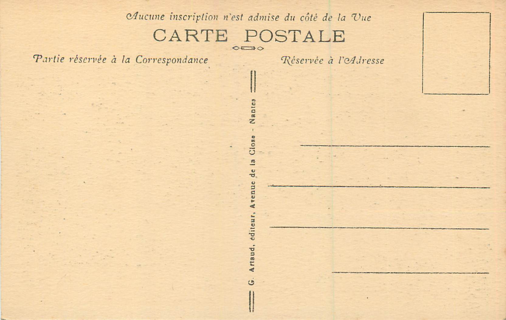 CPA Concarneau Chateau de Keriole Facade Principale — Rückseite