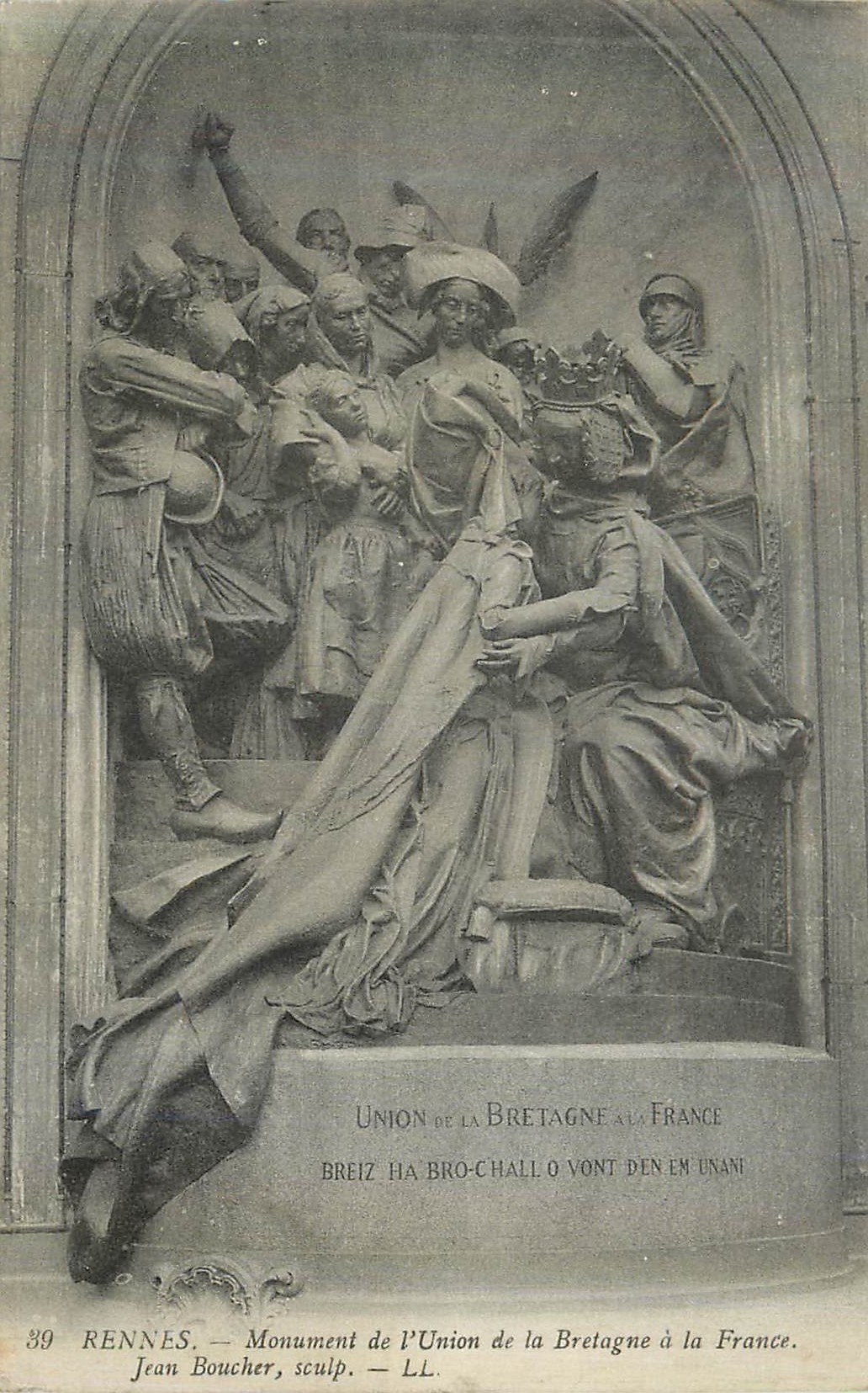 Rennes — Monument de l'Union de la Bretagne à la France — Jean Boucher, sculpteur