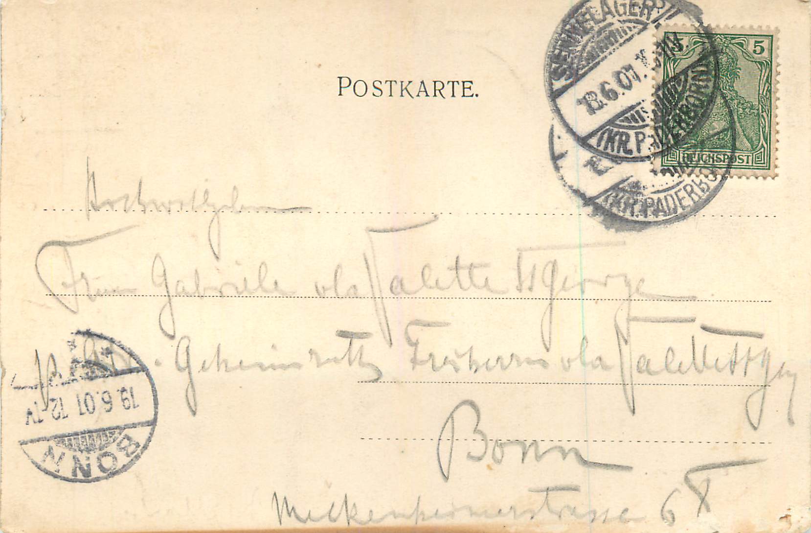 CPA Einquartlerung Gruss von der Senne  Militaria — Rückseite