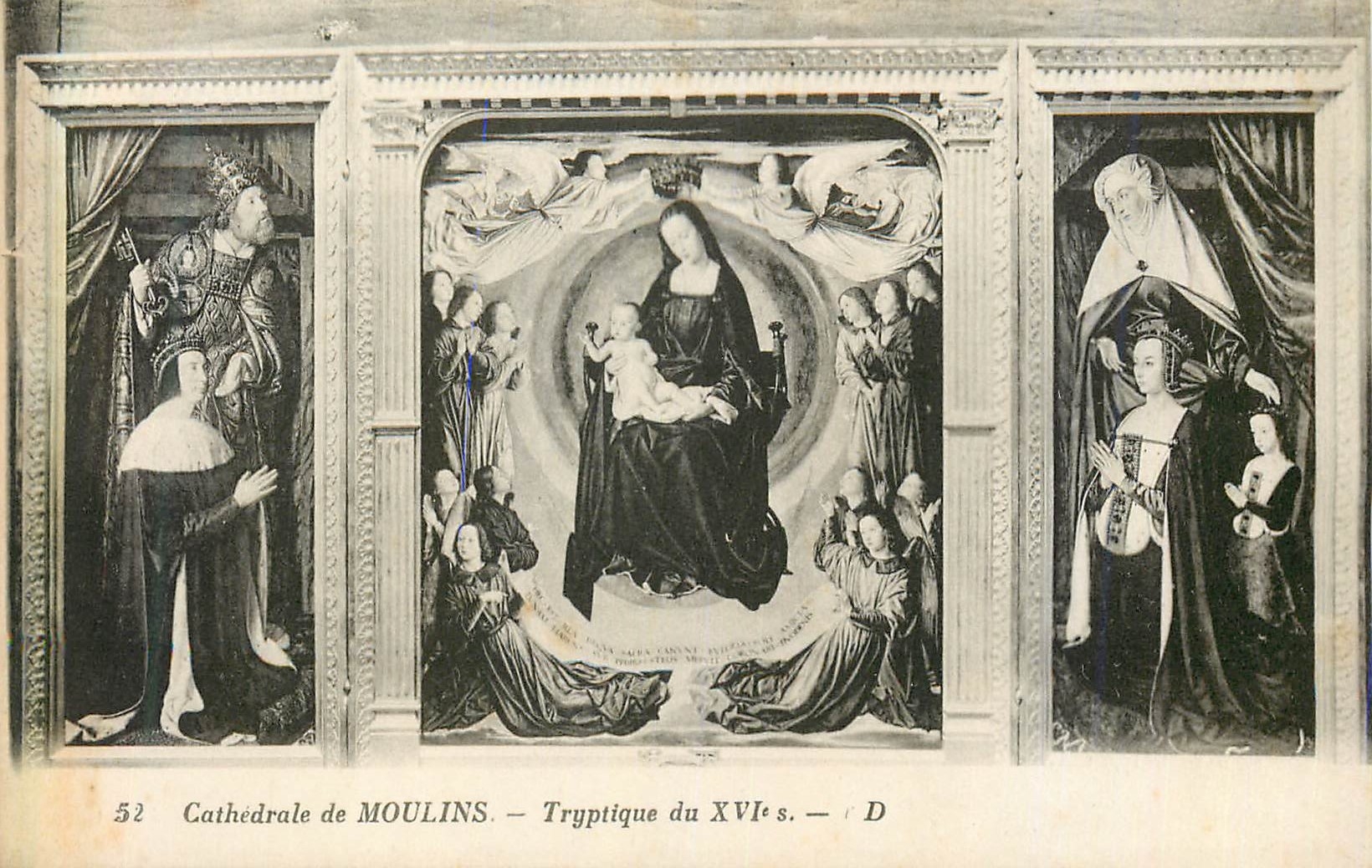 CPA Cathedrale de Moulins Tryptique du XVIe s