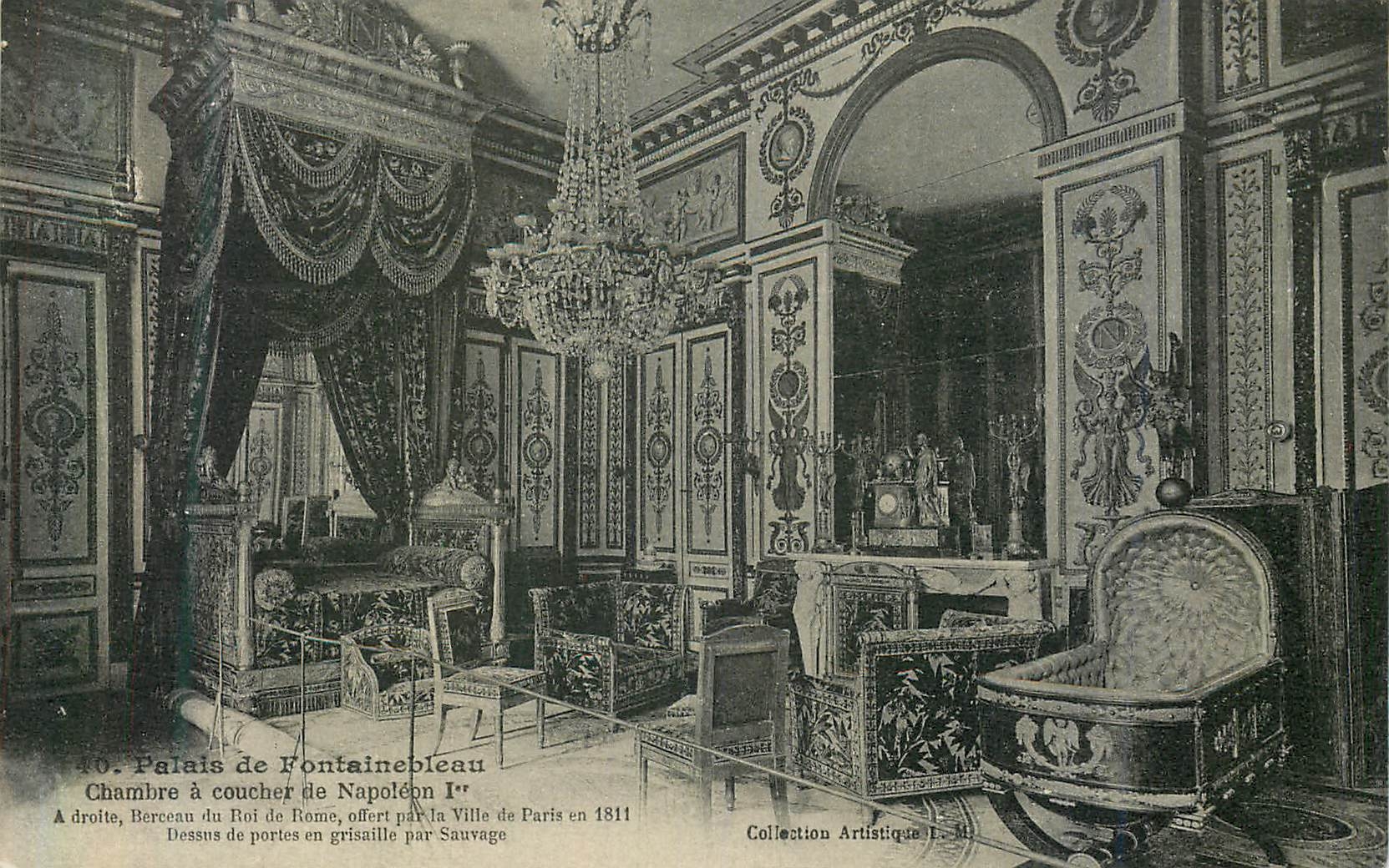 Palacio de Fontainebleau — Habitación de Napoleón I — Colección Artística P. M.