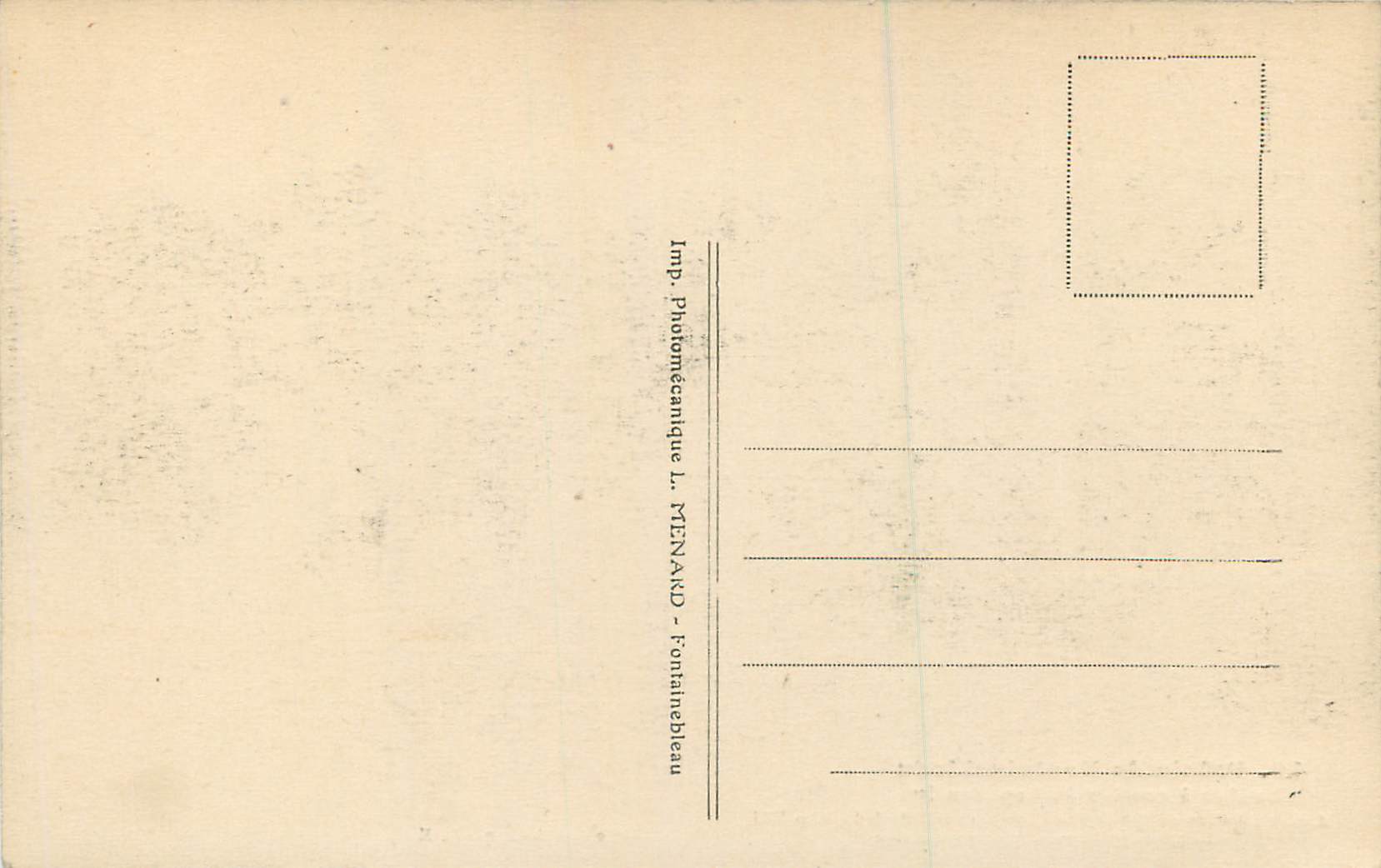 Palacio de Fontainebleau — Habitación de Napoleón I — Colección Artística P. M. — Reverso